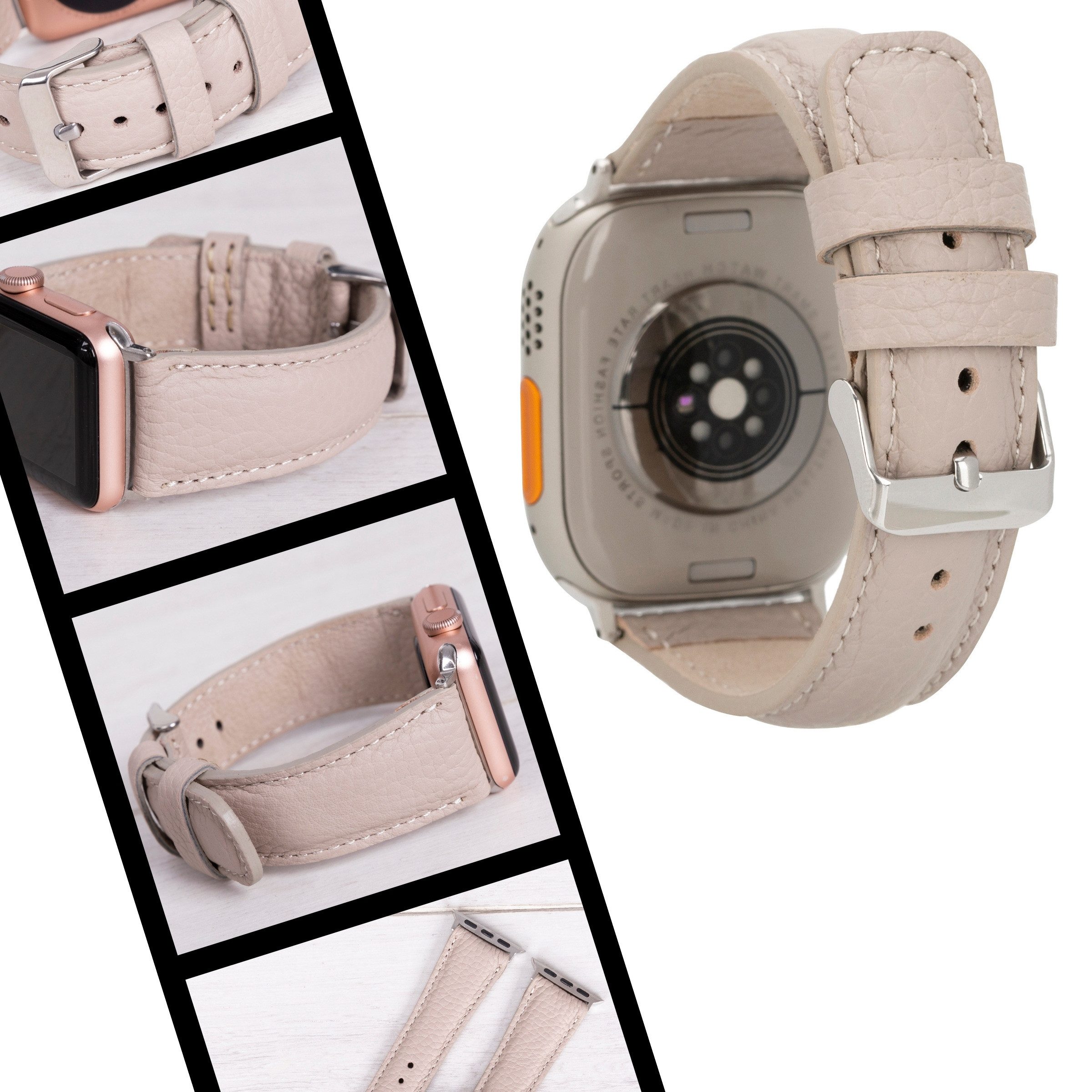 Renna Leather Smartwatch-Armband Apple Watch Band für Series 11/10 / Ultra/9/SE/8-1 Echtleder Armband