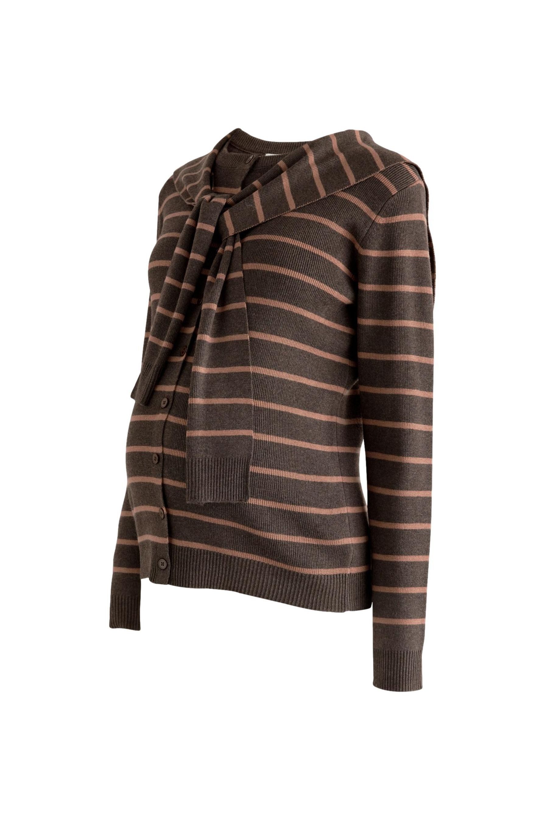 Next Strickjacke Gestreifte Strickjacke mit Wolle, Umstandsmode (1-tlg)