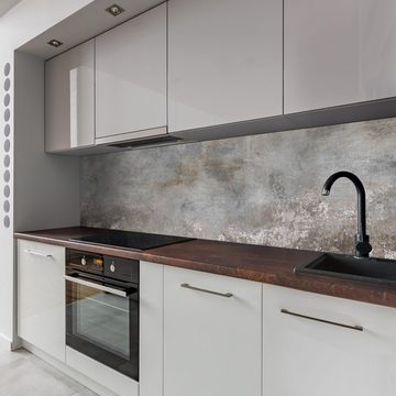wandmotiv24 Küchenrückwand Rustikal Beton Wand Grunge, (1-tlg), Premium Hartschaum Nischenrückwand in versch. Größen