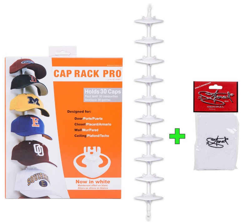 2Stoned Garderobenhalter »Kappenhalter Caprack PRO mit 10 Clips + Zugabe von 2Stoned«, zum Aufhängen von bis zu 30 Baseball Caps