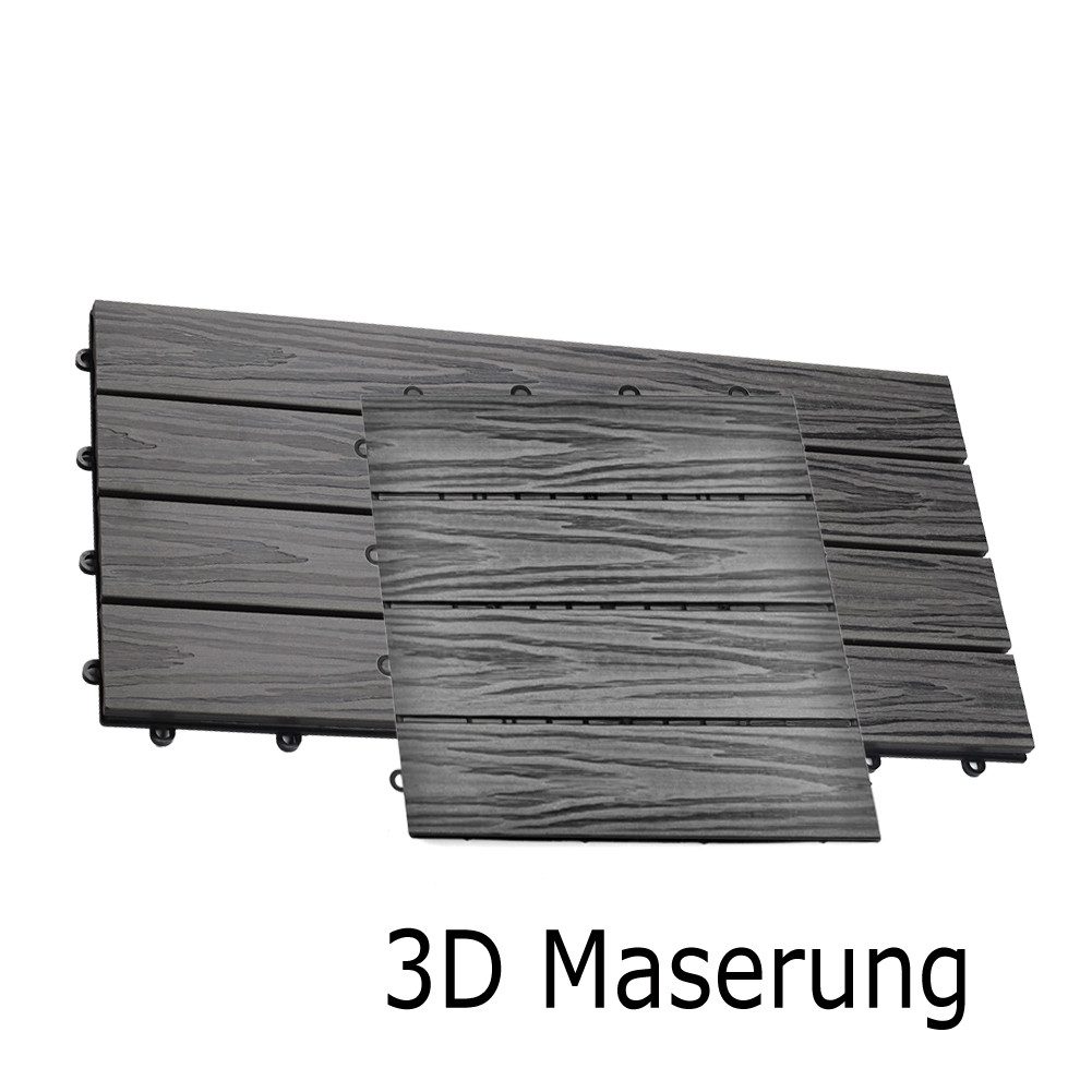 euroharry WPC-Fliesen 1 St Terrassenplatten, 30x30cm günstig online kaufen