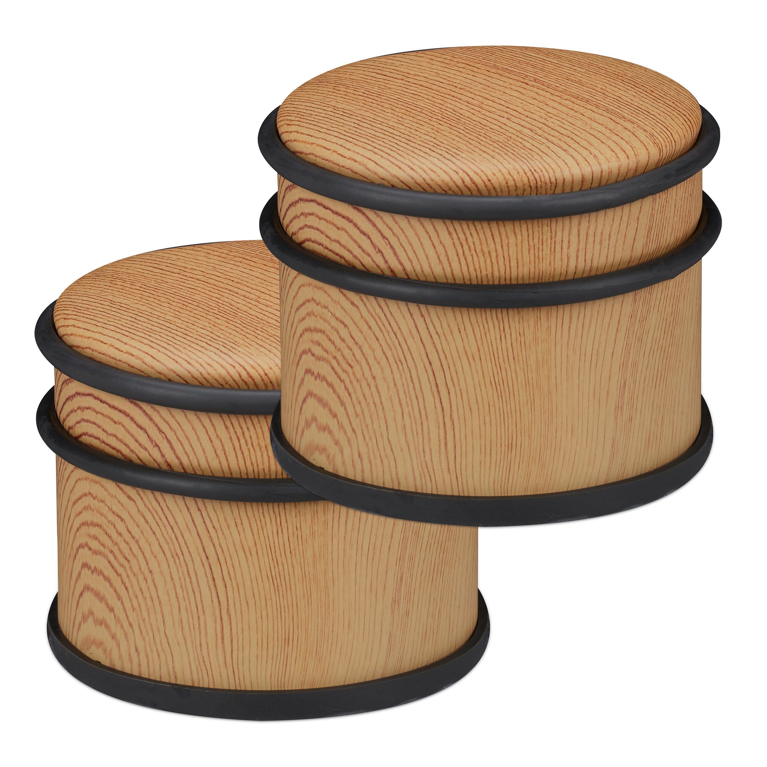 relaxdays Türstopper 2 x Türstopper Holzoptik günstig online kaufen