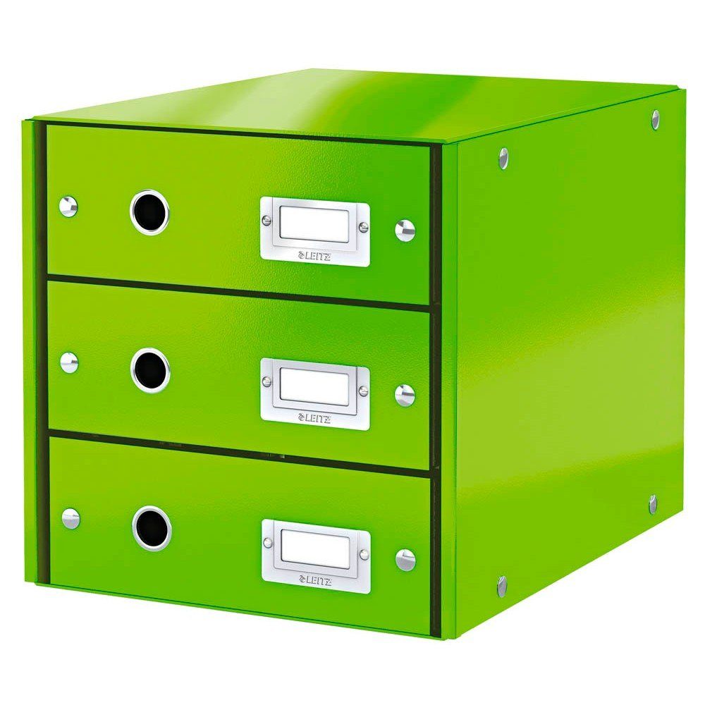 LEITZ Organisationsmappe LEITZ Schubladenbox Click & Store WOW, 3 Schübe,  grün