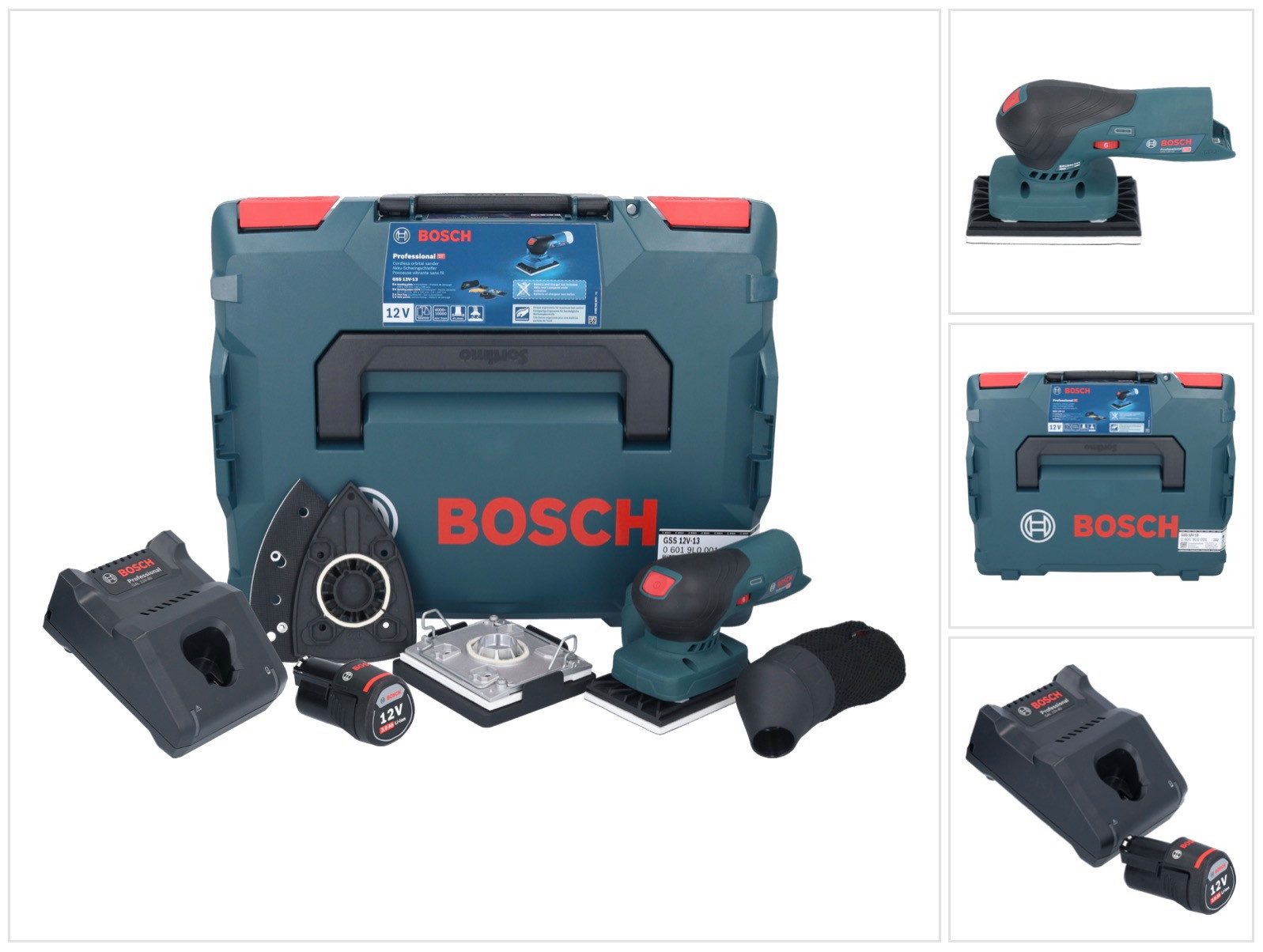 Bosch Professional Akku-Schwingschleifer GSS 12V-13 Professional Akku Орбитальная шлифовальная машина 12 V + 1x Akku 3,0 Ah +