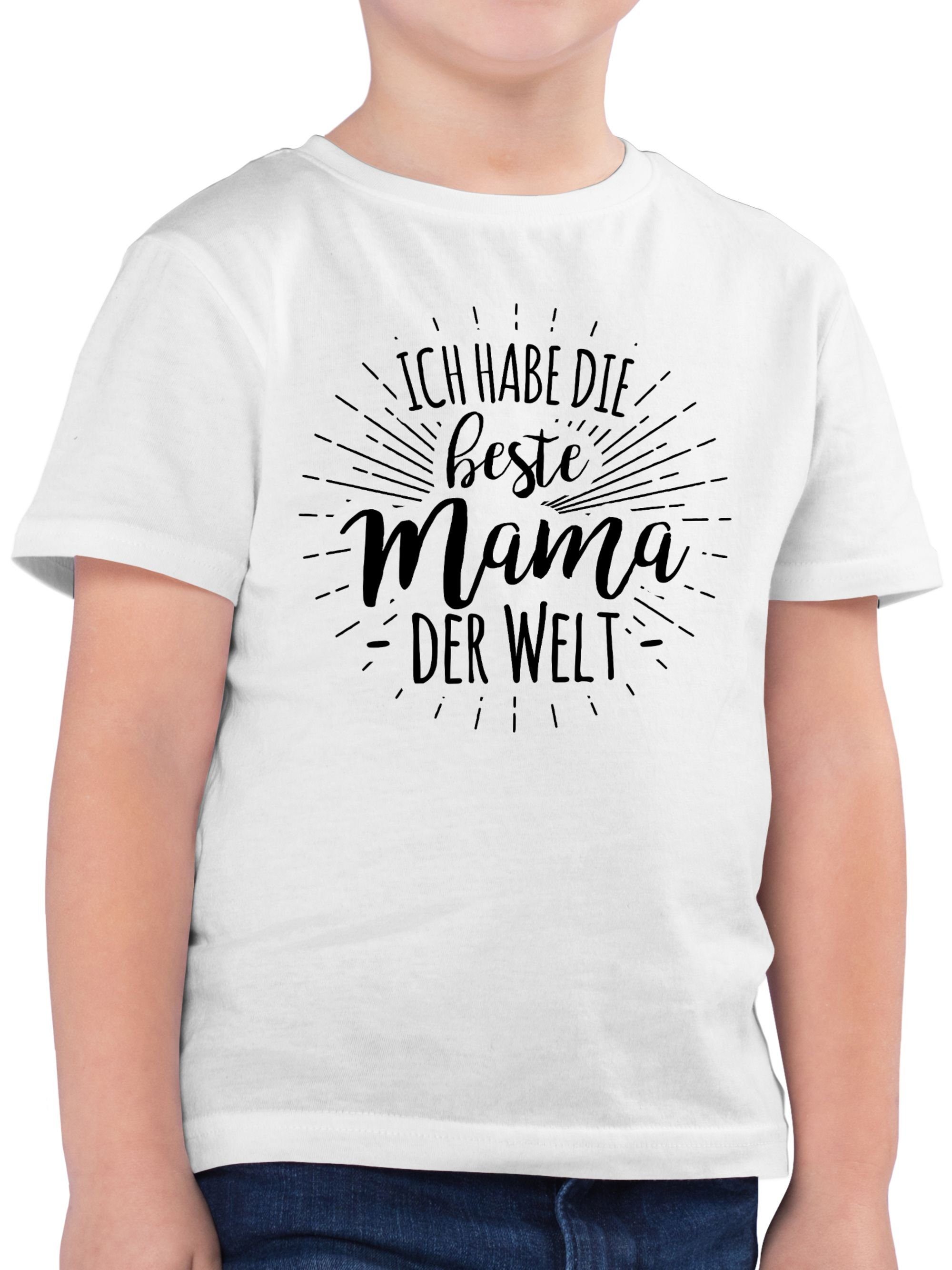 T-Shirt 3 die Mama beste der Weiß Welt habe Muttertagsgeschenk Ich Shirtracer