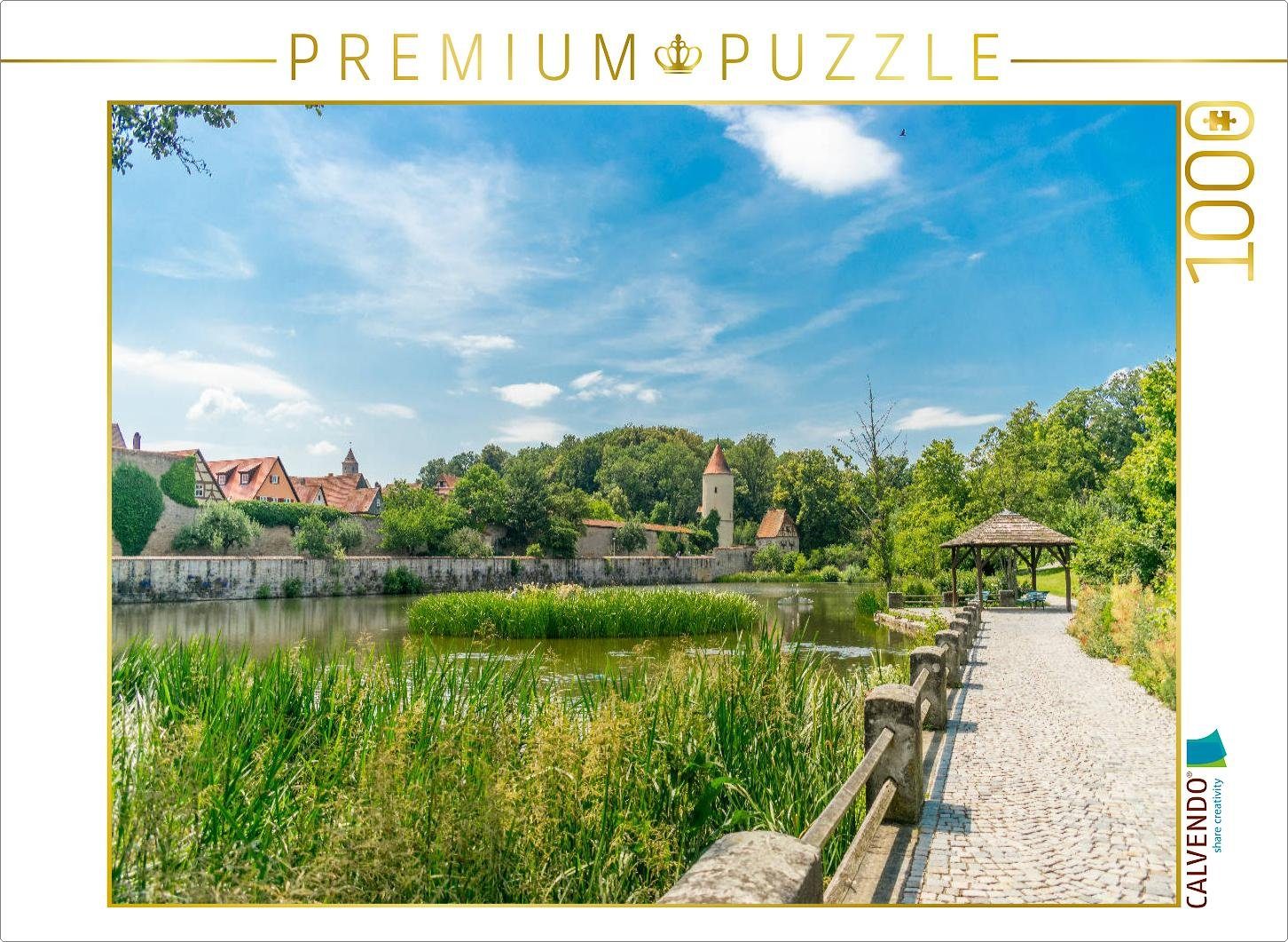 Puzzle CALVENDO Puzzle Rothenburger Weiher 1000 Teile Lege-Größe 64 x 48 cm Foto-Puzzle Bild von Tina Rabus