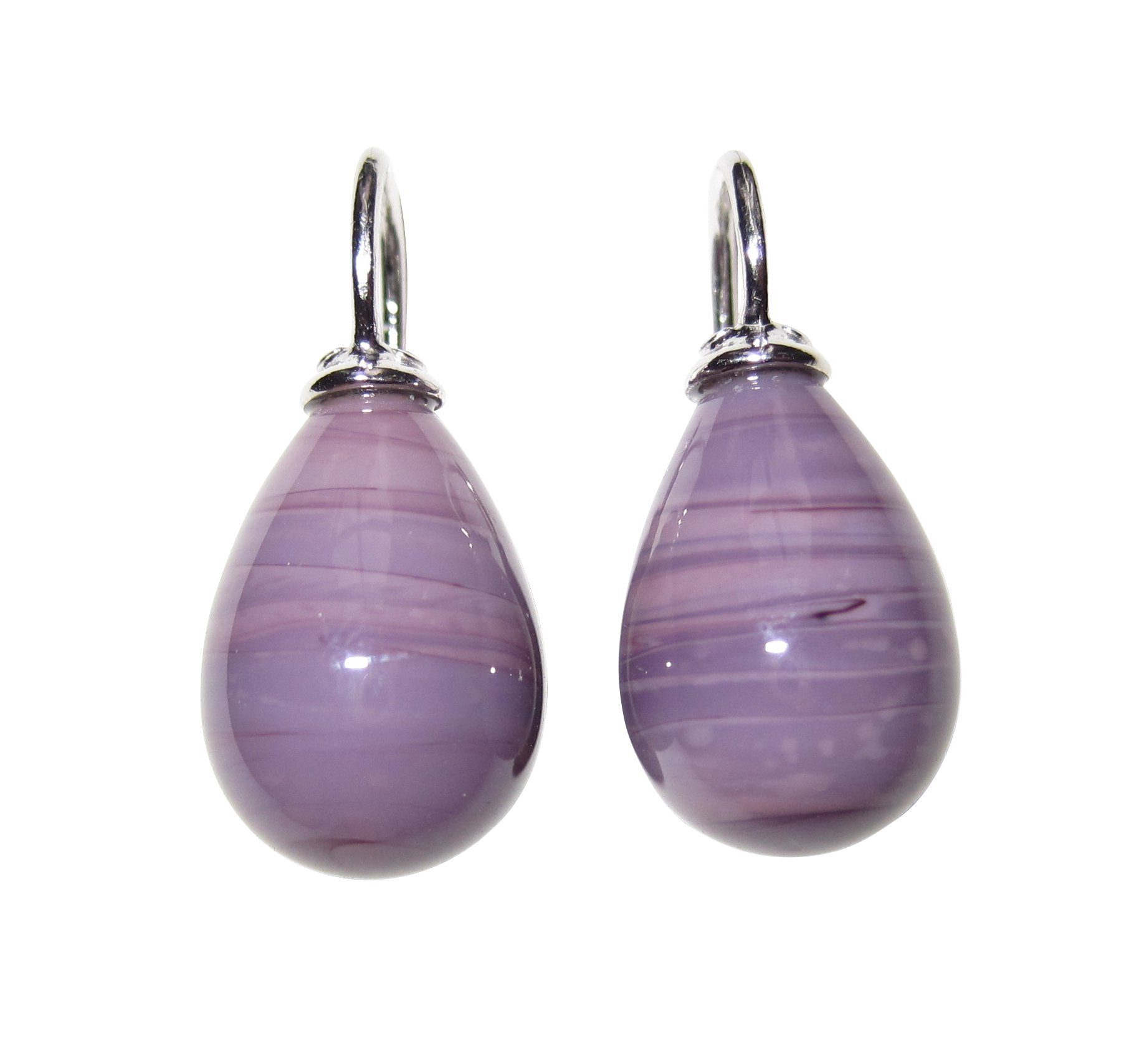 Paar Ohrhänger Lea viola Sterlingsilber schöne Basic-Ohrringe