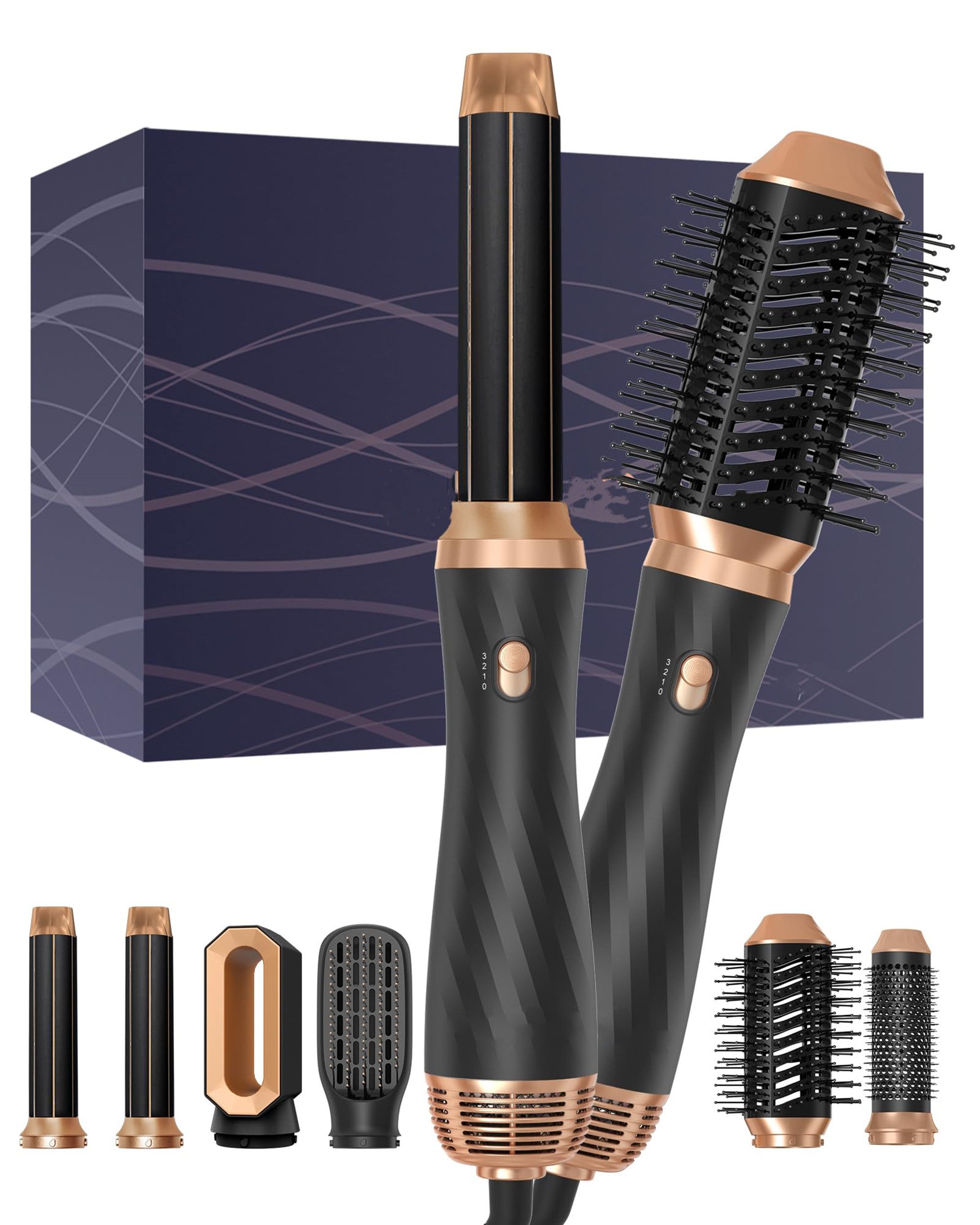 Forrlite Lockenstab 25 mm Automatischer Lockenstab, 100-230 °C/14 Temperatureinstellungen, Keramik-Turmalin-Beschichtung, für alle Haartyp & Lockenstyling