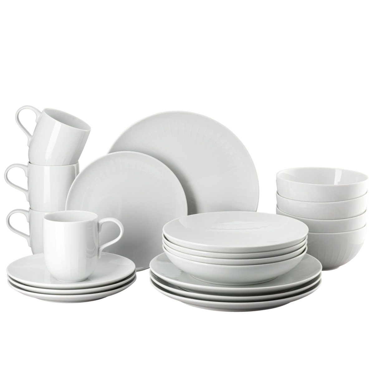 Rosenthal Kombiservice Joyn Weiß, Porzellan, 20-tlg.