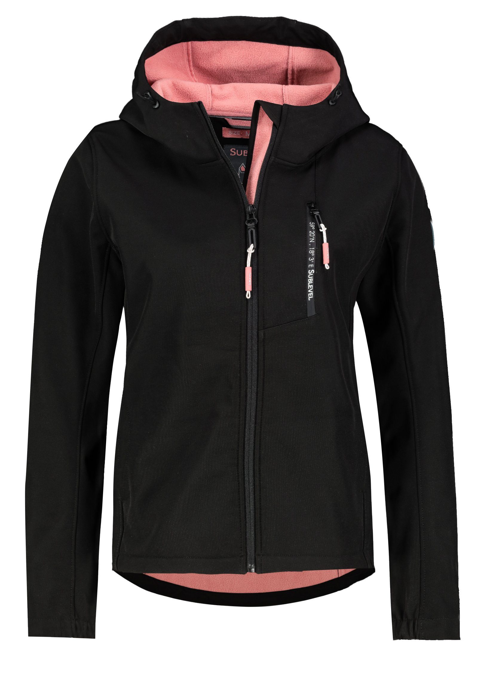 Microfleece Softshelljacke Softshelljacke black mit SUBLEVEL