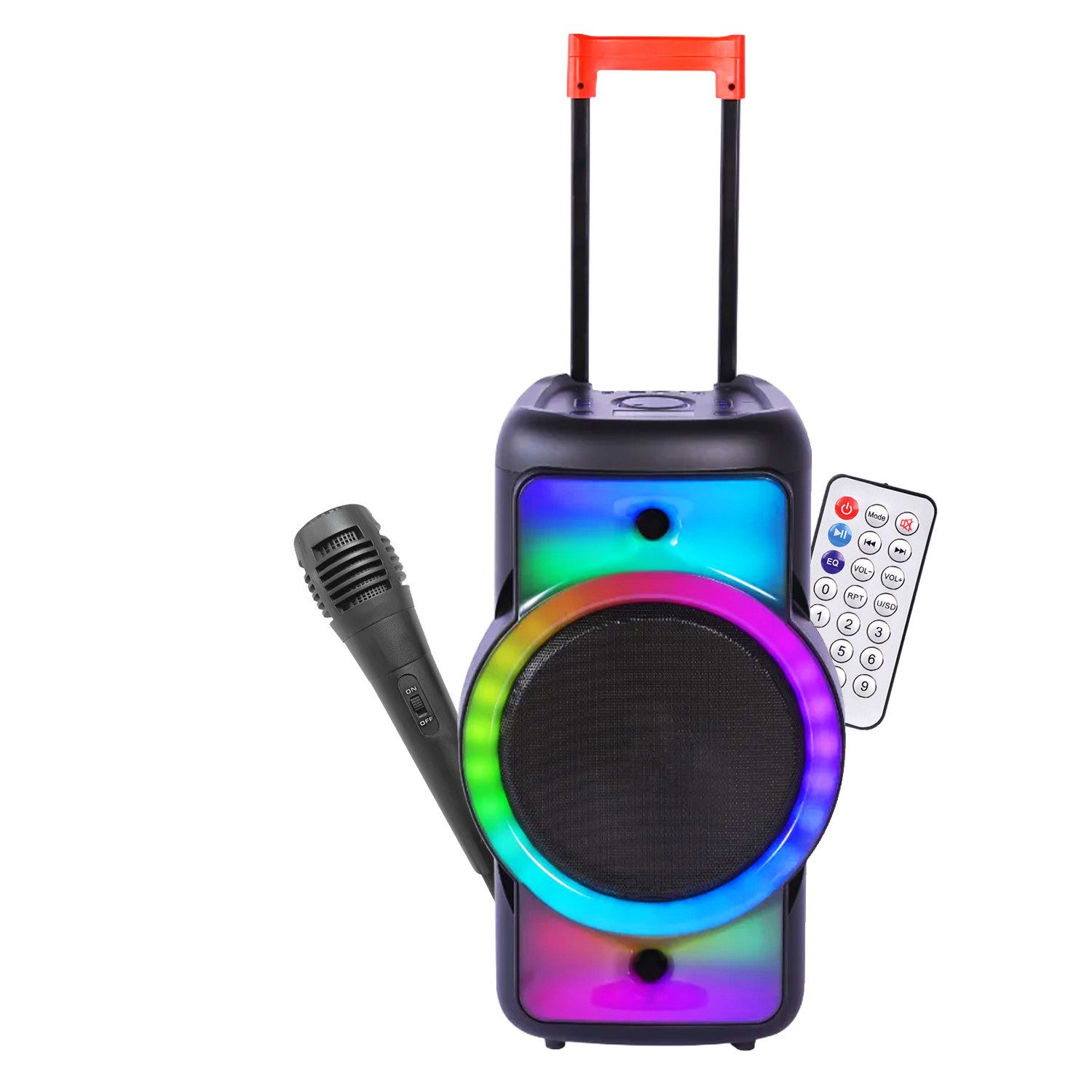 fontastic Rokka Party Lautsprecher mit Mikrofon Bluetooth LED Lichtshow Bluetooth-Lautsprecher (40 W)