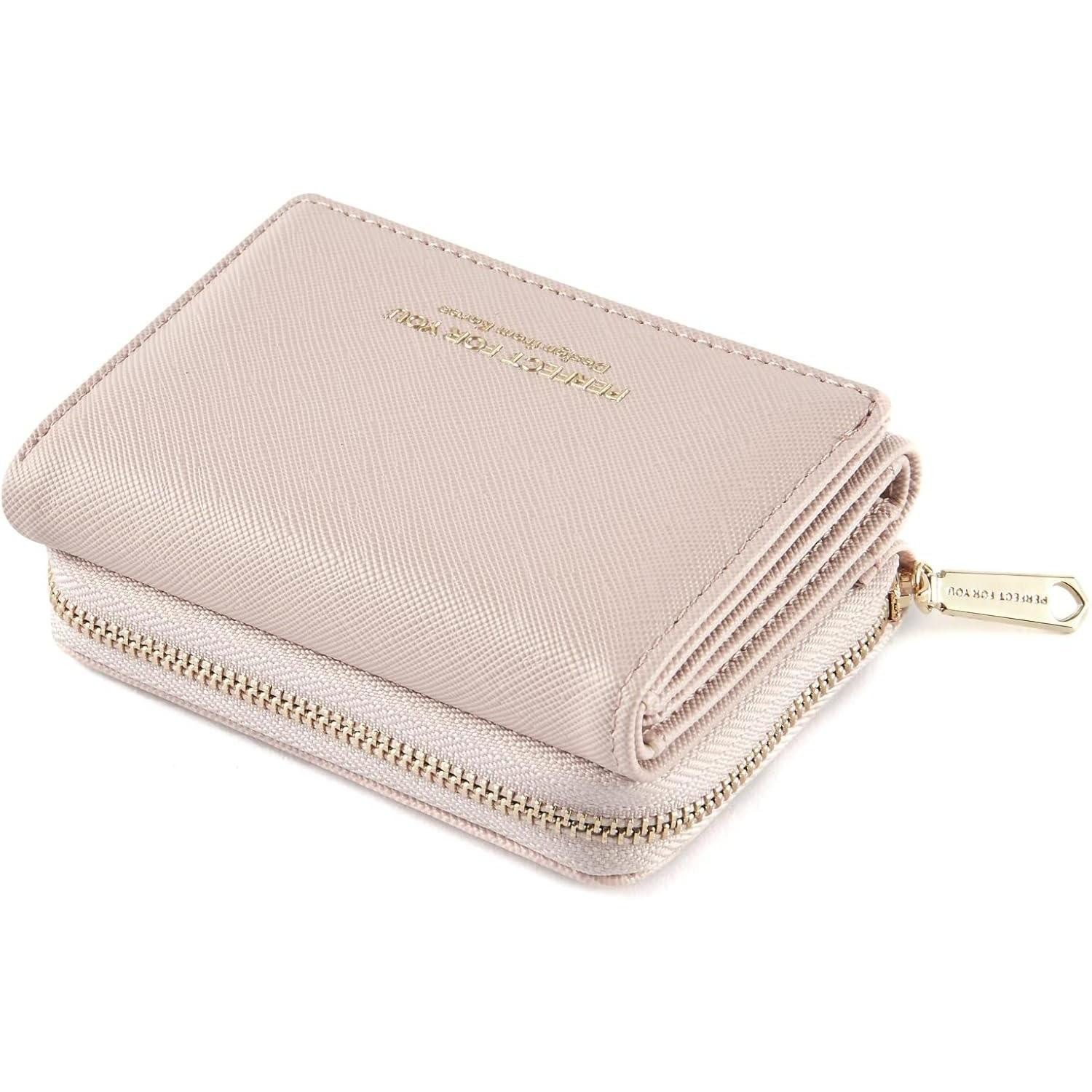 LuxusKollektion Mini Geldbörse Geldbörse Damen klein Vintage Elegantes Portemonnaie Hellrosa