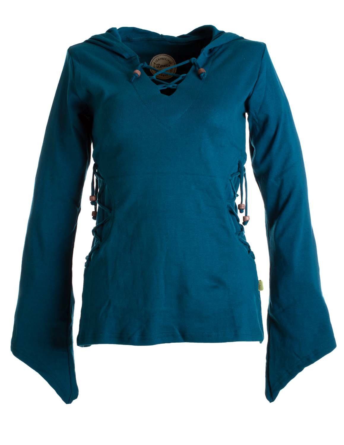 Vishes Kapuzenshirt Elfenshirt Zipfelkapuze und Bändern günstig online kaufen