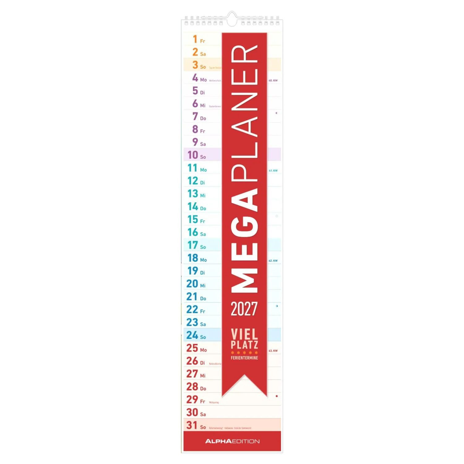 NEUMANN Wandkalender Megaplaner 2027
