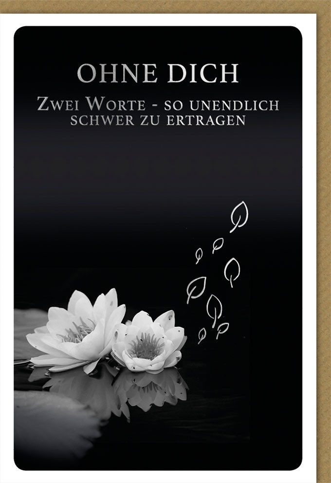 Verlag Dominique Grußkarten A Trauer Beileid Kondolenzkarte mit