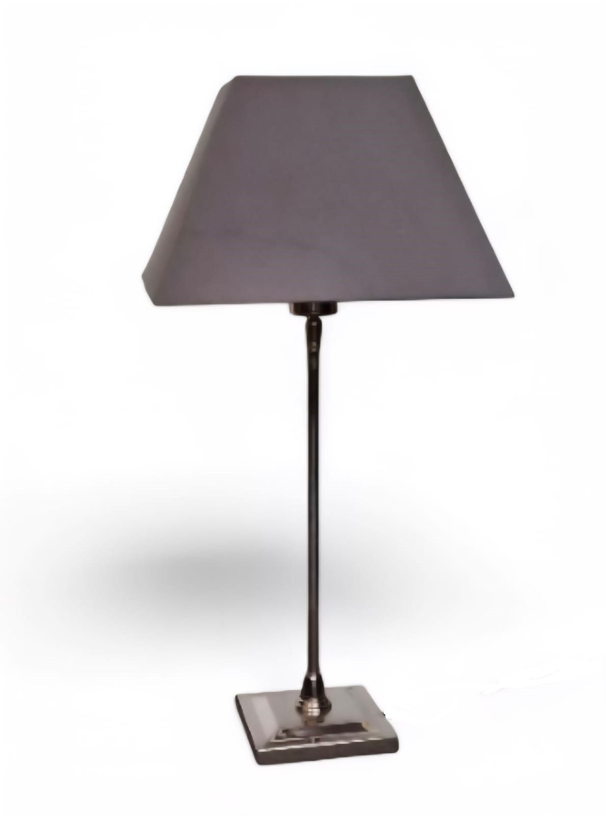 AMBIENTE-LEBENSART.DE Lampenschirm Elegant Eckig Grau Leinen Optik konisch geformt