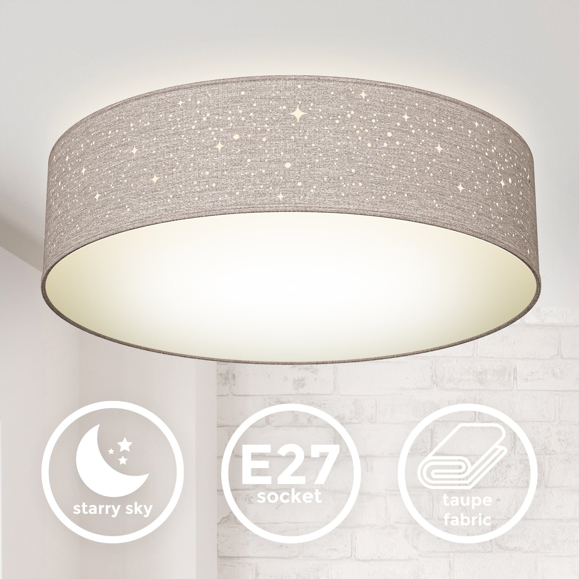 B.K.Licht LED Deckenleuchte, ohne Leuchtmittel, Warmweiß, günstig online kaufen