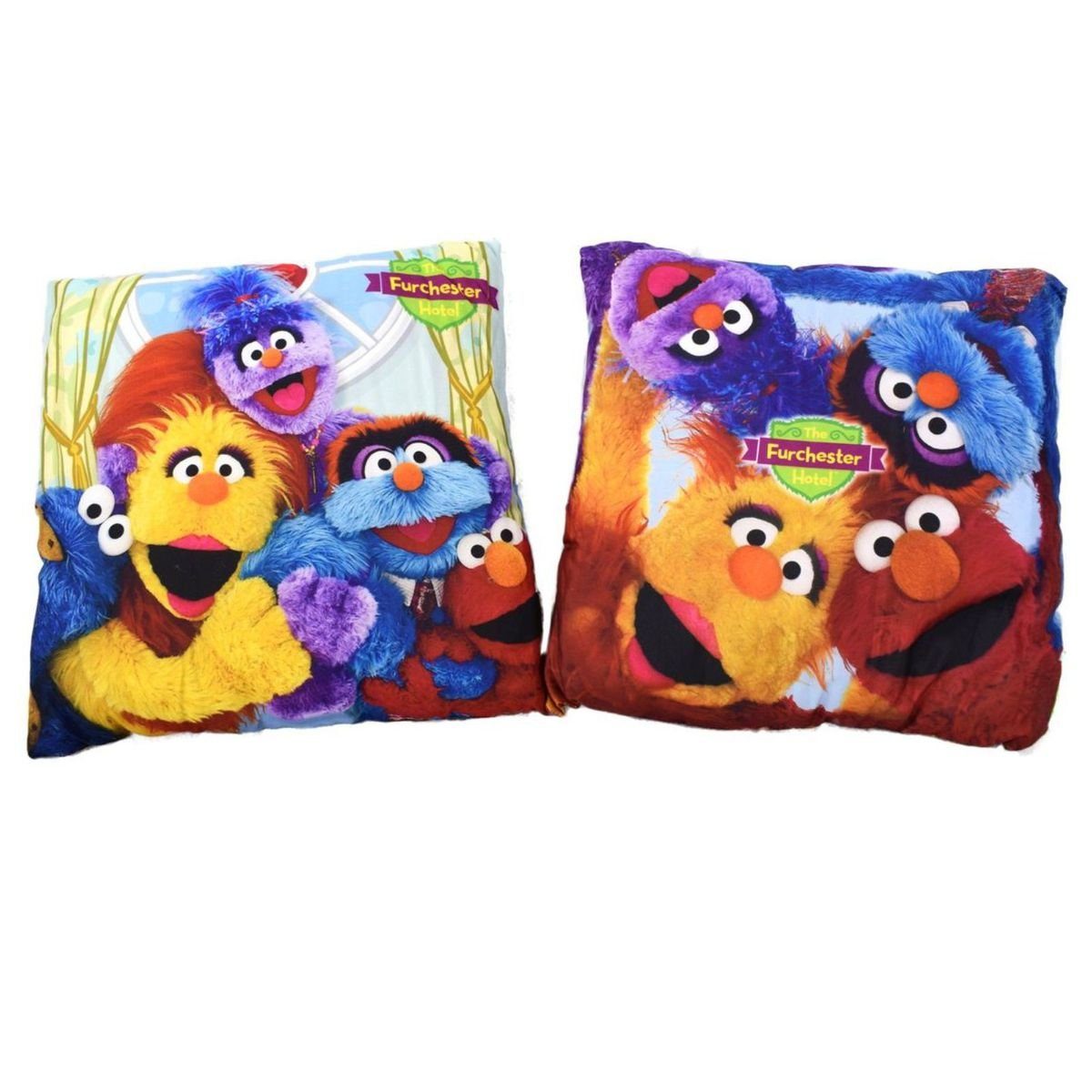 PMS Dekokissen Sesamstraße Furchester Hotel Kissen ca. 35 x 35 cm verschiedenseitig, authentische Darstellung