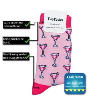 TwoSocks Freizeitsocken Cocktail Socken lustige Socken Damen & Herren, Einheitsgröße