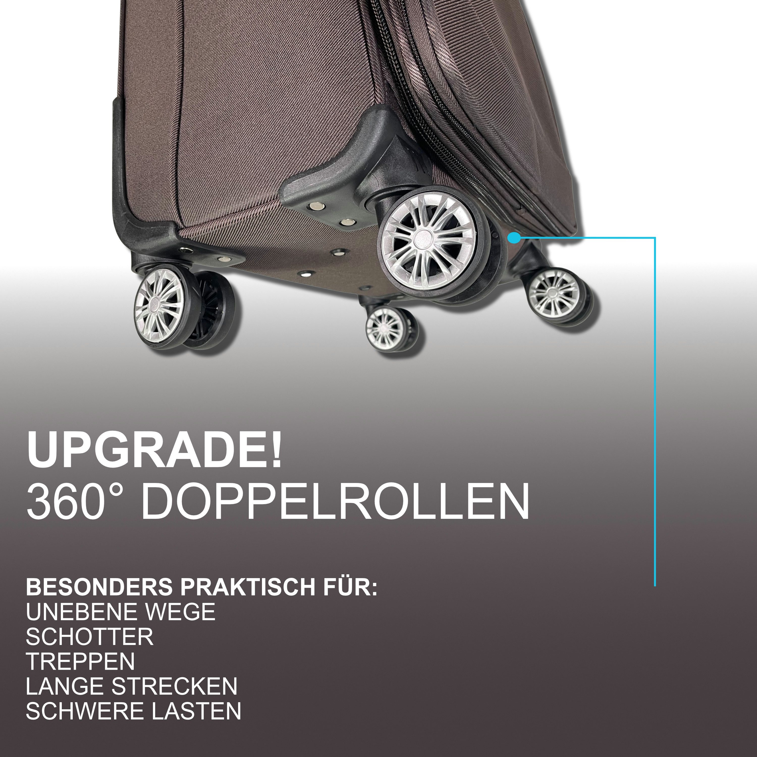 My Travel Bag Koffer 3090 Stoffkoffer 4-Rollen Trolley Reisekoffer Tasche R günstig online kaufen