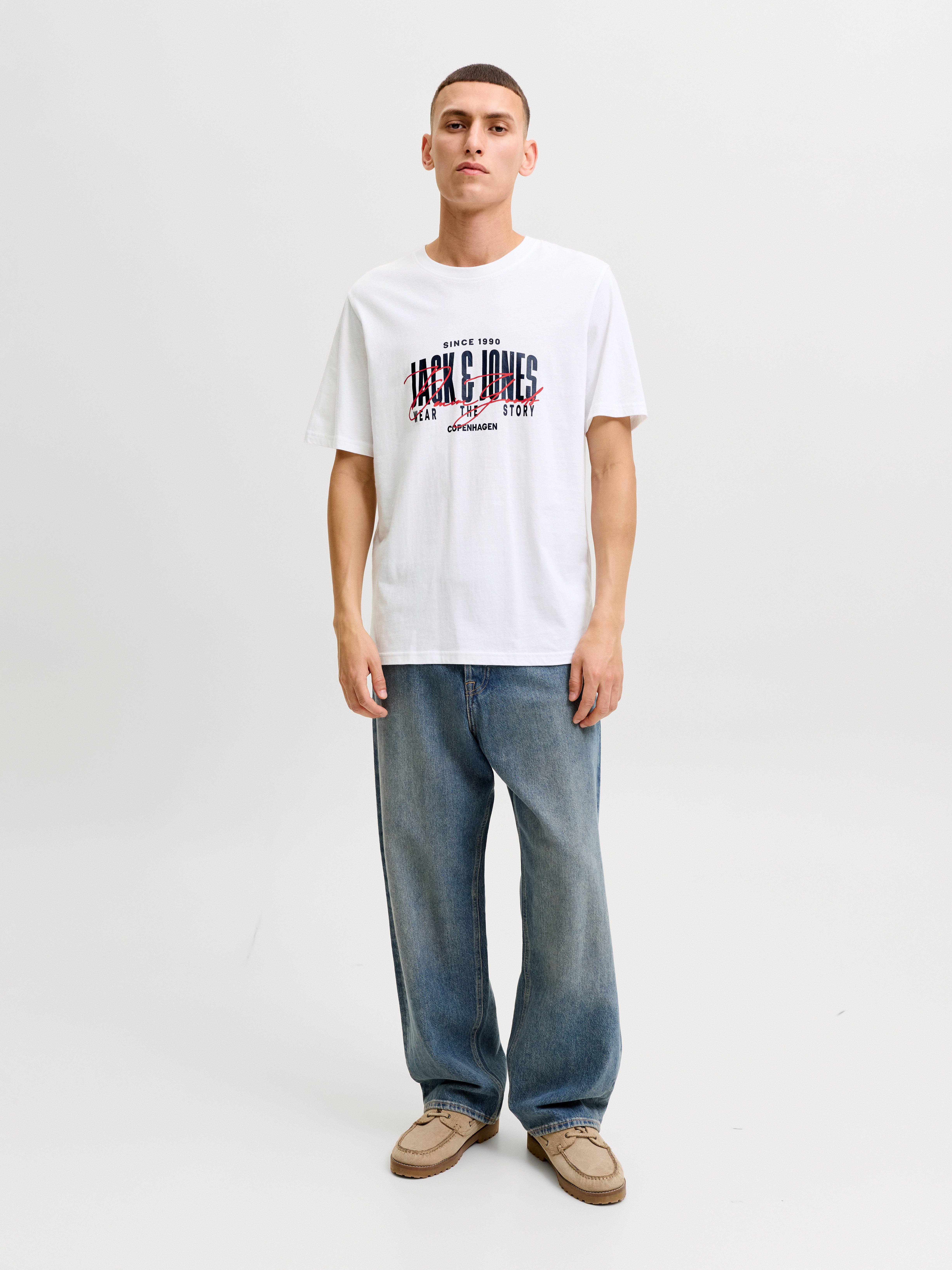 Jack & Jones T-Shirt JJAERO TEE SS CREW NECK Baumwolle, regular fit – Bild 4 von 5