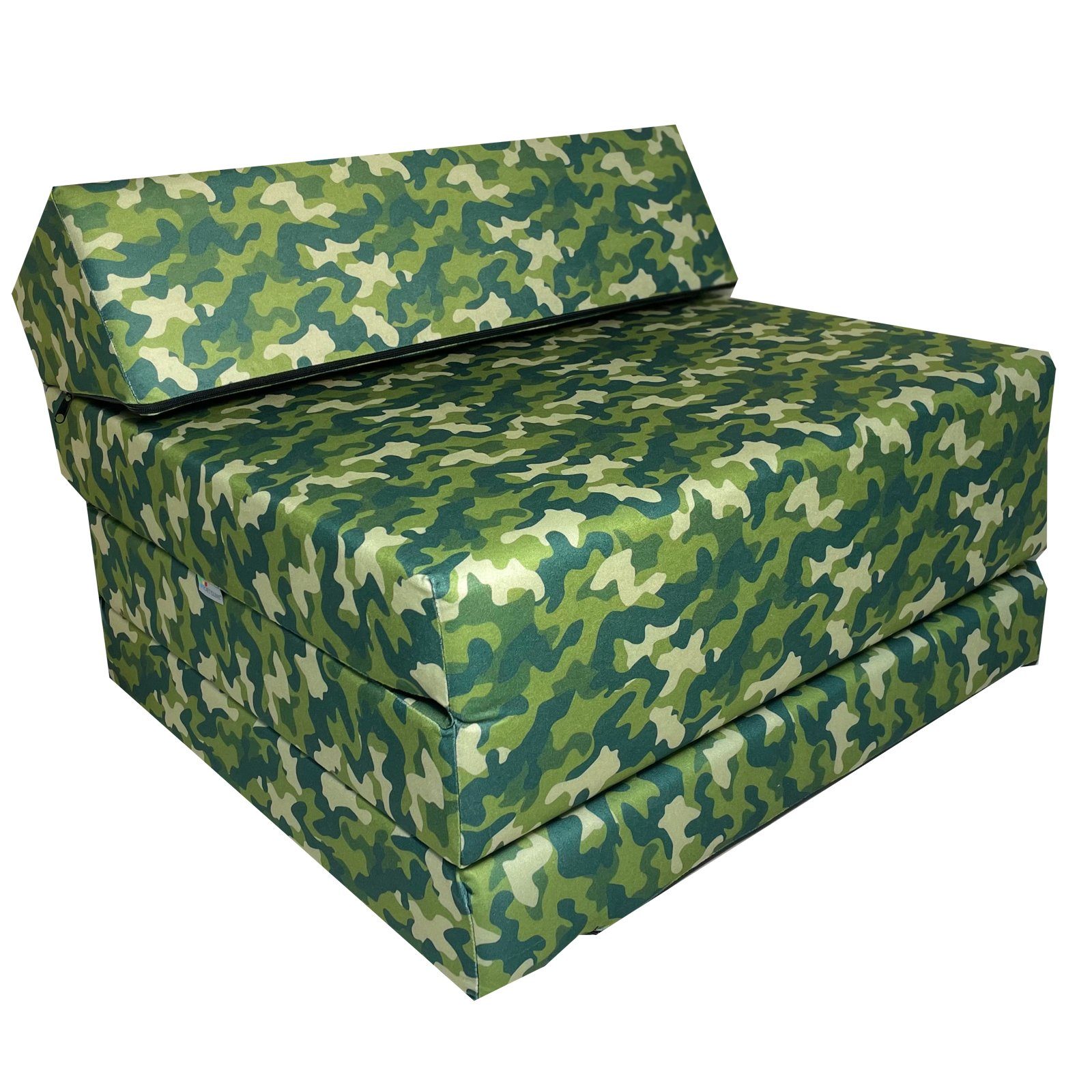 Klappmatratze Klappmatratze Gästematratze "CAMO" mit Kopfteil Größe 200x70x10cm, FORTISLINE Grün