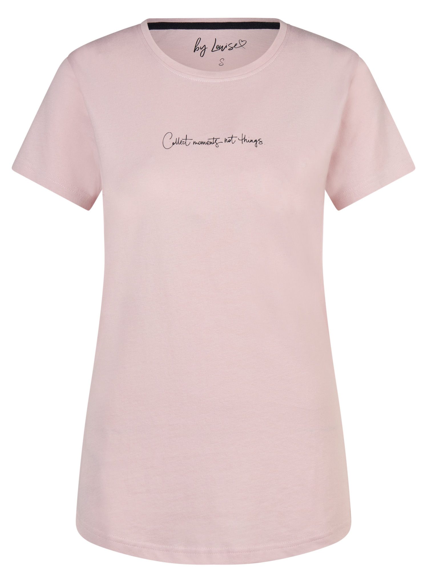 By Louise Pyjamaoberteil Damen Pyjamashirt Kurzarm (1-tlg) Baumwolle