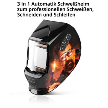 STAHLWERK Schweißhelm 3 in 1 Automatik Schweißhelm STR-1000 SE, Schleifen