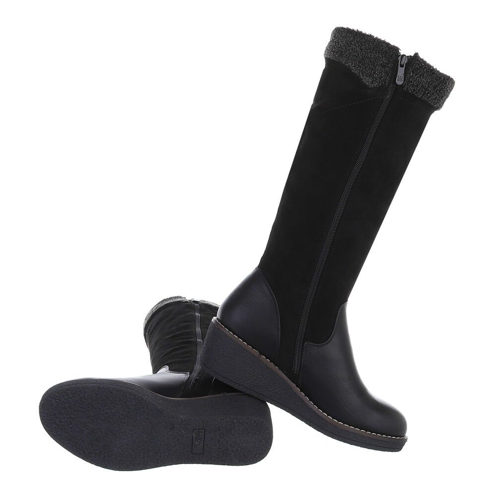 Ital-Design Damen Freizeit Keilstiefel (81809805) Keilabsatz/Wedge Keilstie günstig online kaufen