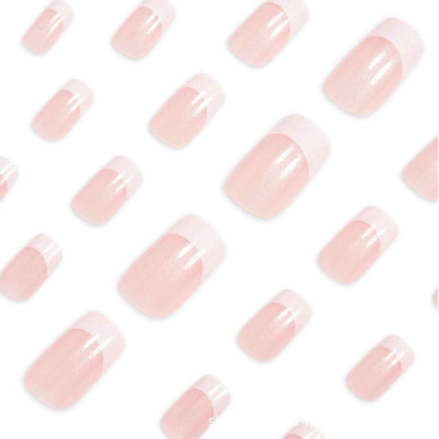 LuxusKollektion Kunstfingernägel Nagelset 24 Stück französische Nägel zum Aufkleben mittelgroß – Bild 4 von 5