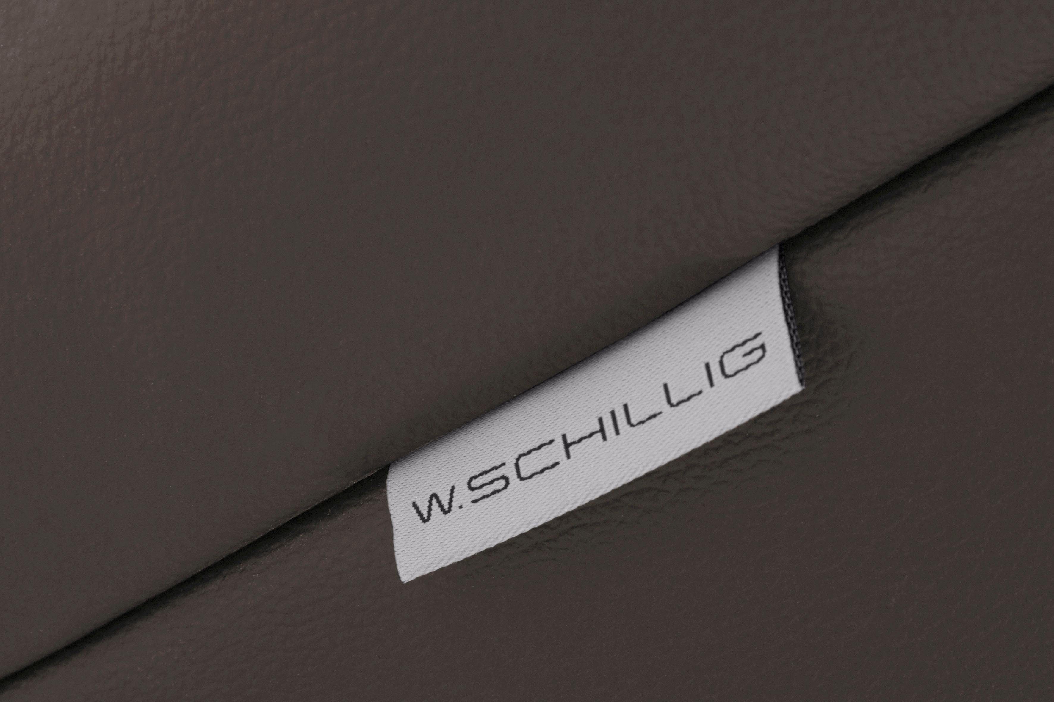 W.SCHILLIG 2,5-Sitzer finn, German Design Award 2016, Fußgestell Nussbaum natur, Breite 230 cm