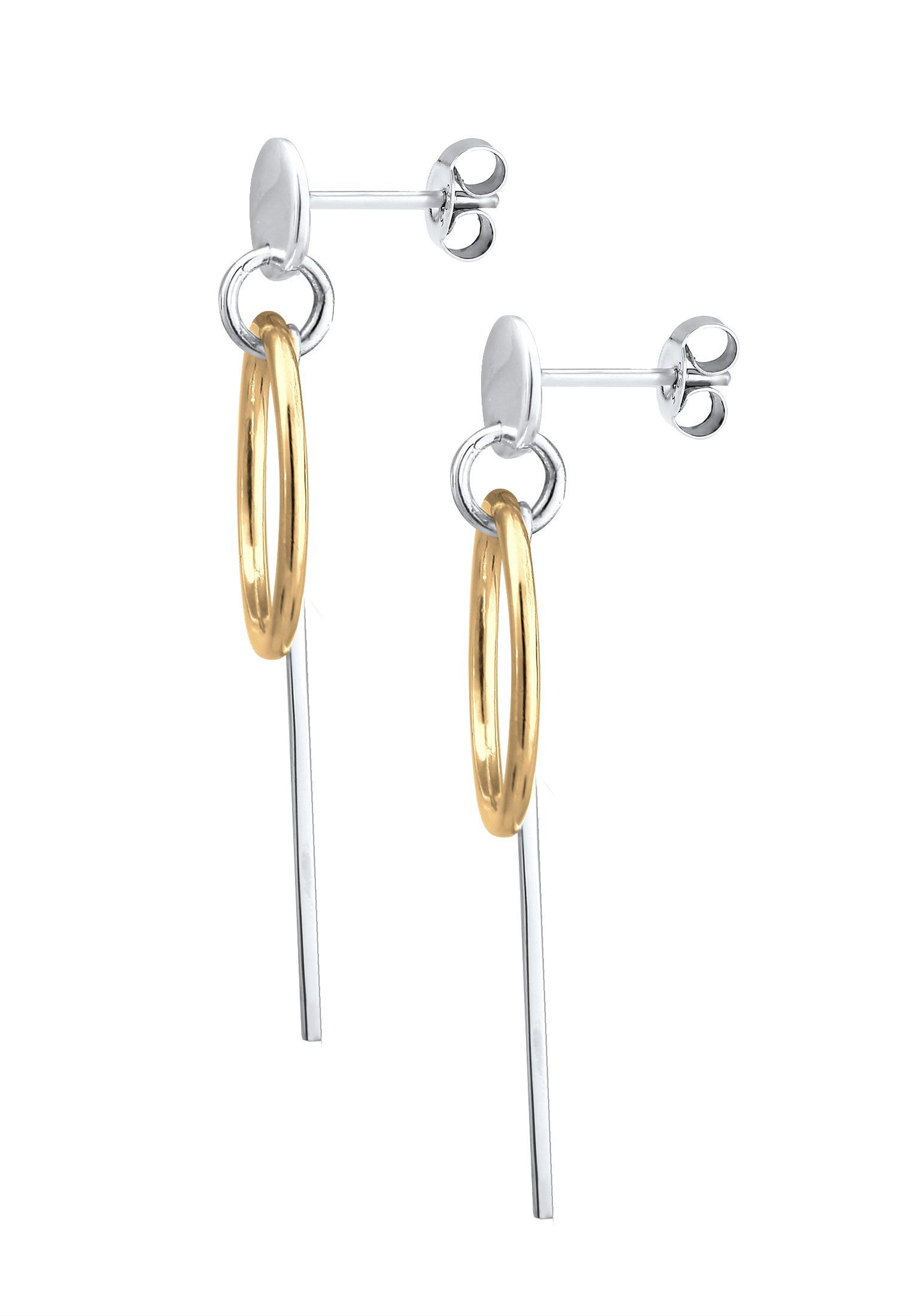 Elli Paar Ohrhänger Hänger Plättchen Kreis Basic 925 Silber