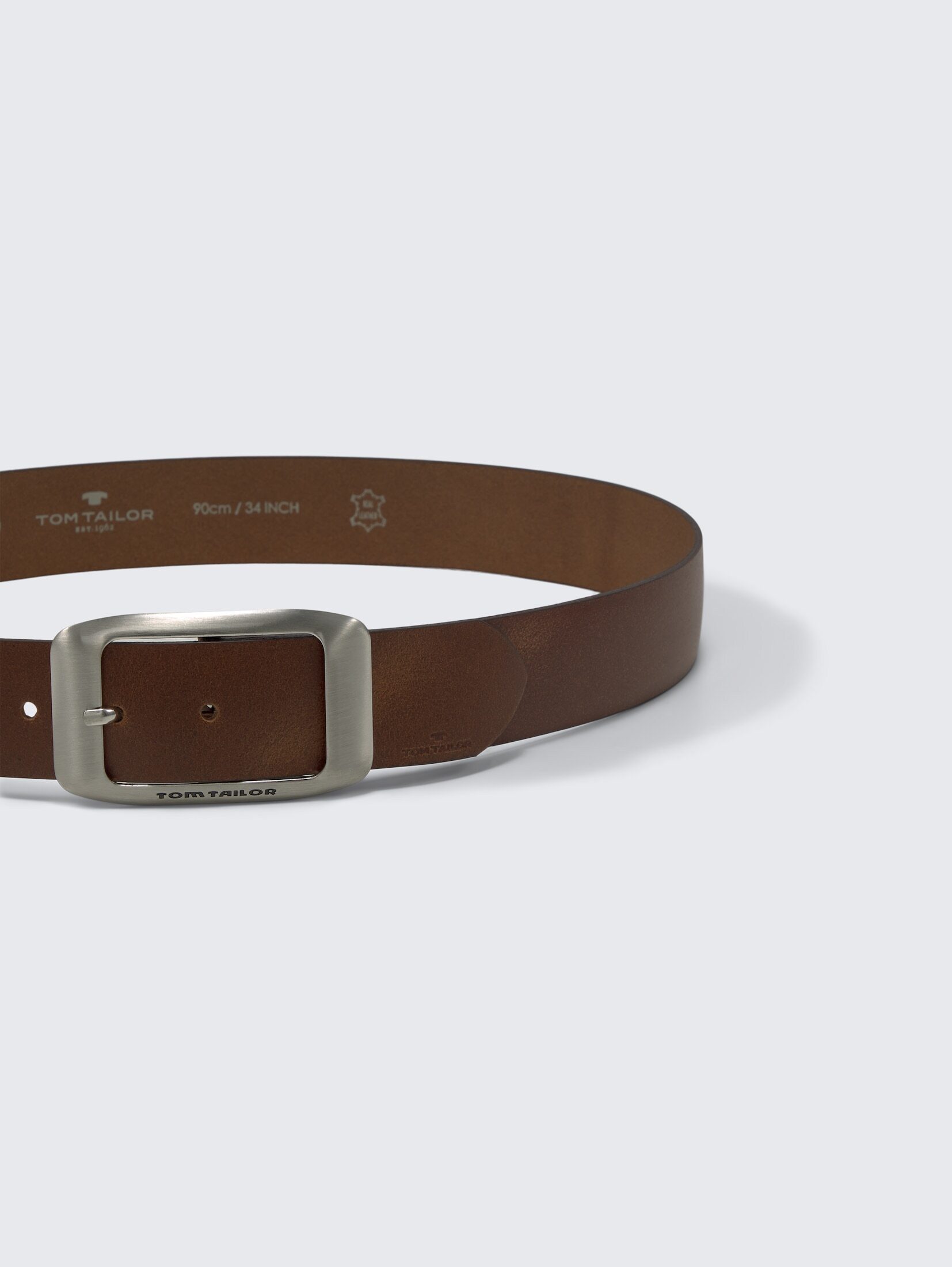 TOM TAILOR Ledergürtel Belts TTAMY Ledergürtel mit eckiger Dornschließe