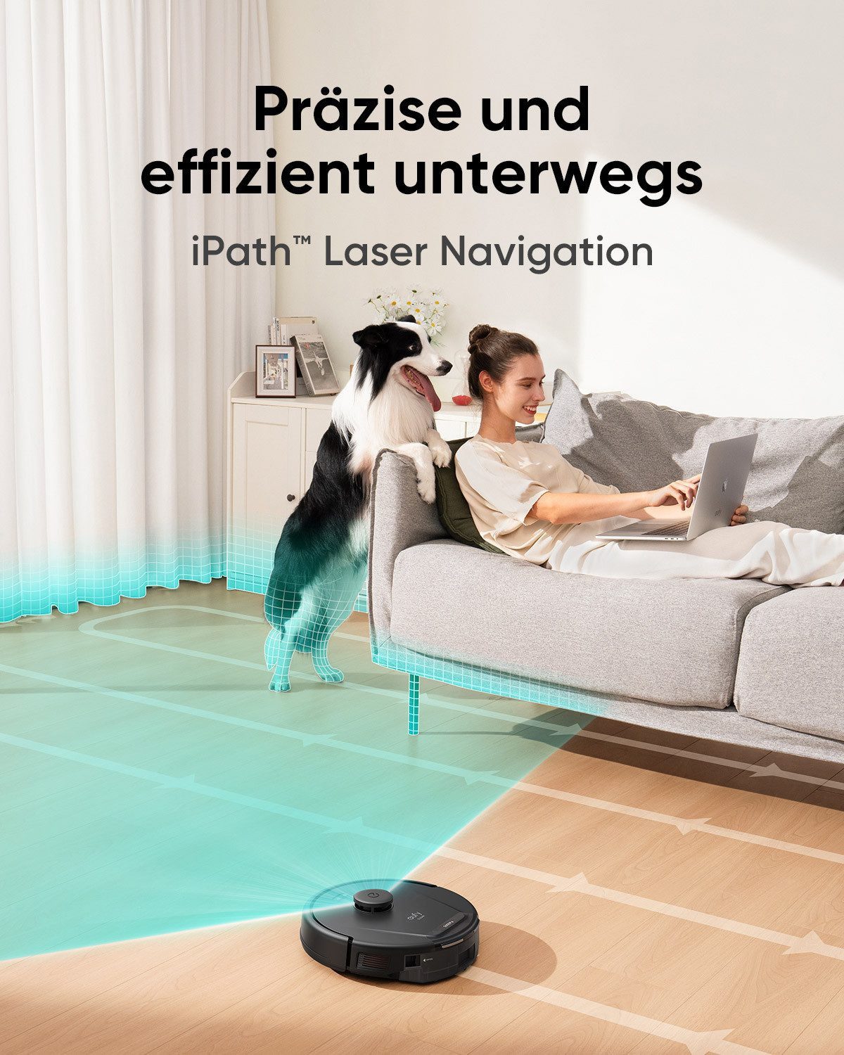 eufy Saugroboter L60, 35,28 W, 5.000Pa Saugkraft, App-Steuerung, ideal für Haare, Teppiche, Hartböden