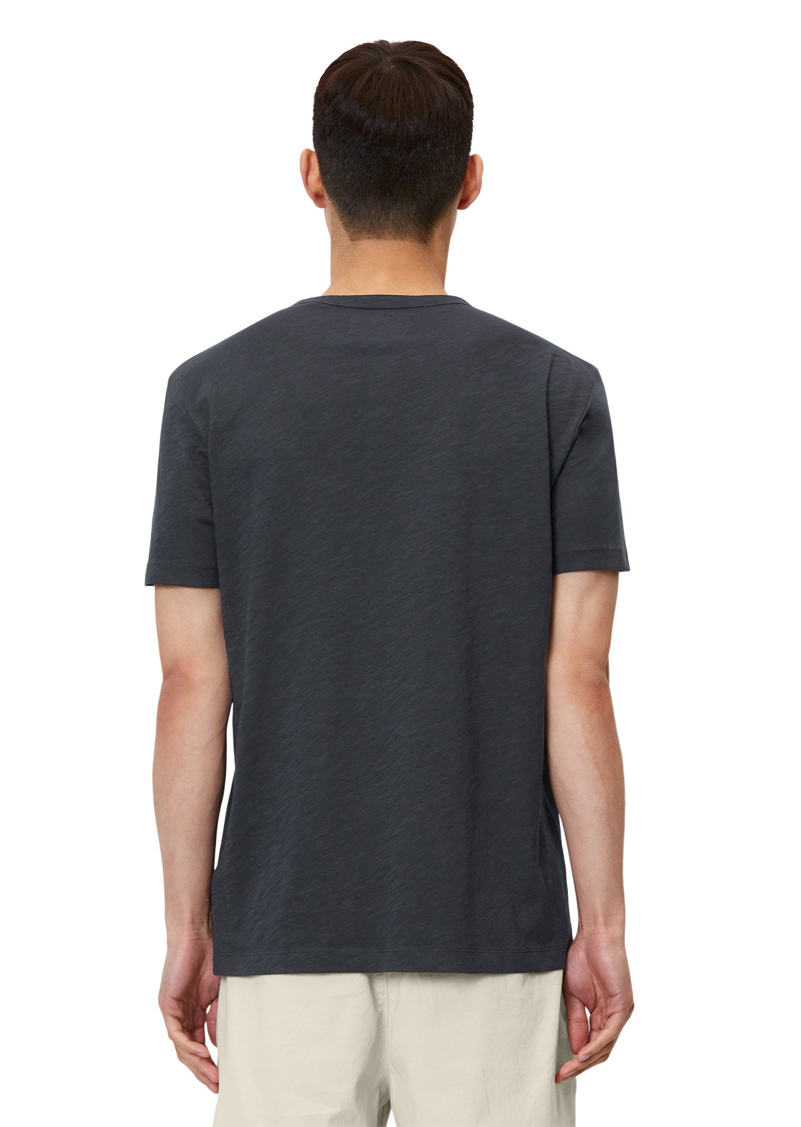 Marc O'Polo in T-Shirt Slub-Jersey-Qualität softer dunkelblau