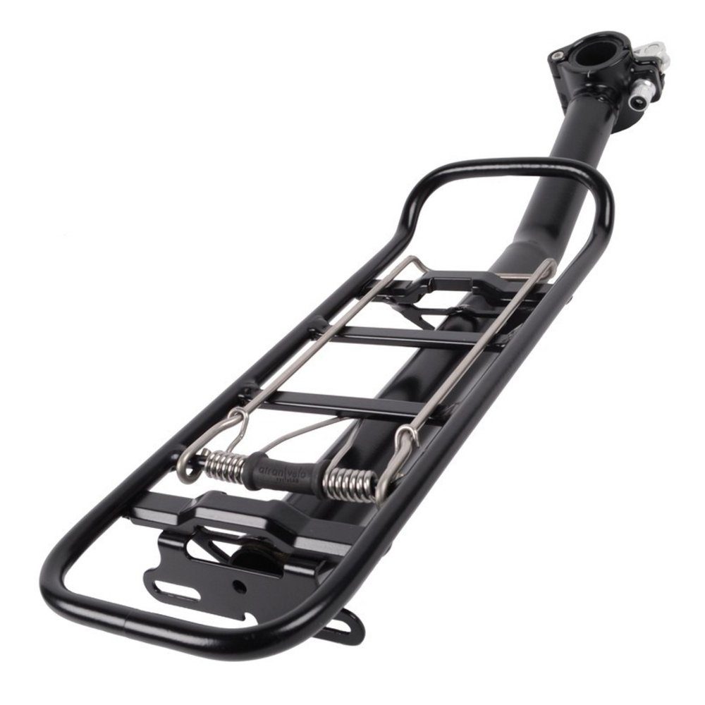 AtranVelo Fahrrad-Gepäckträger Sattelstütz-Gepäckträger Tour schwarz, Alu, inkl. AVS System