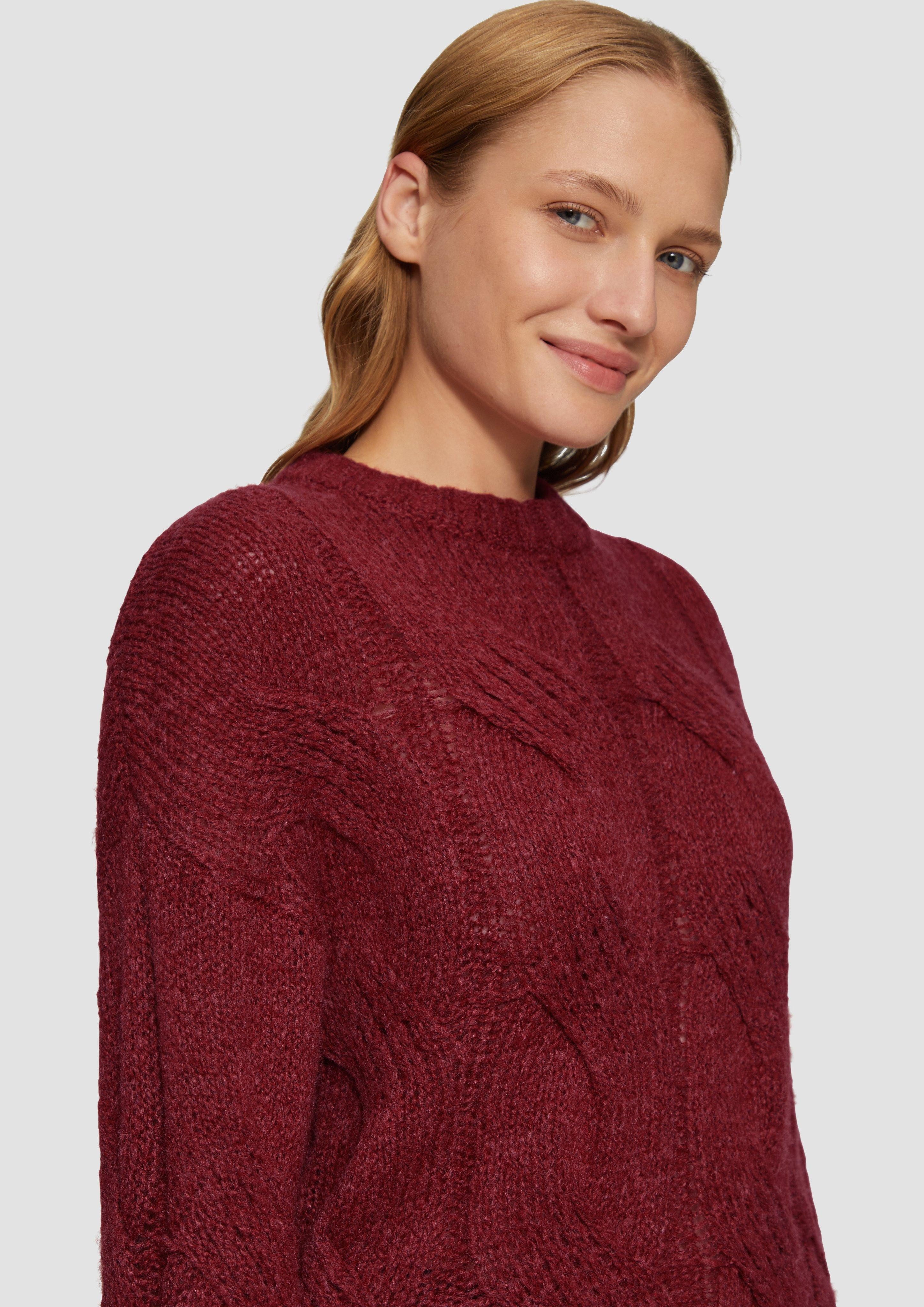 s.Oliver Strickpullover Zopfstrickpullover im Relaxed Fit günstig online kaufen