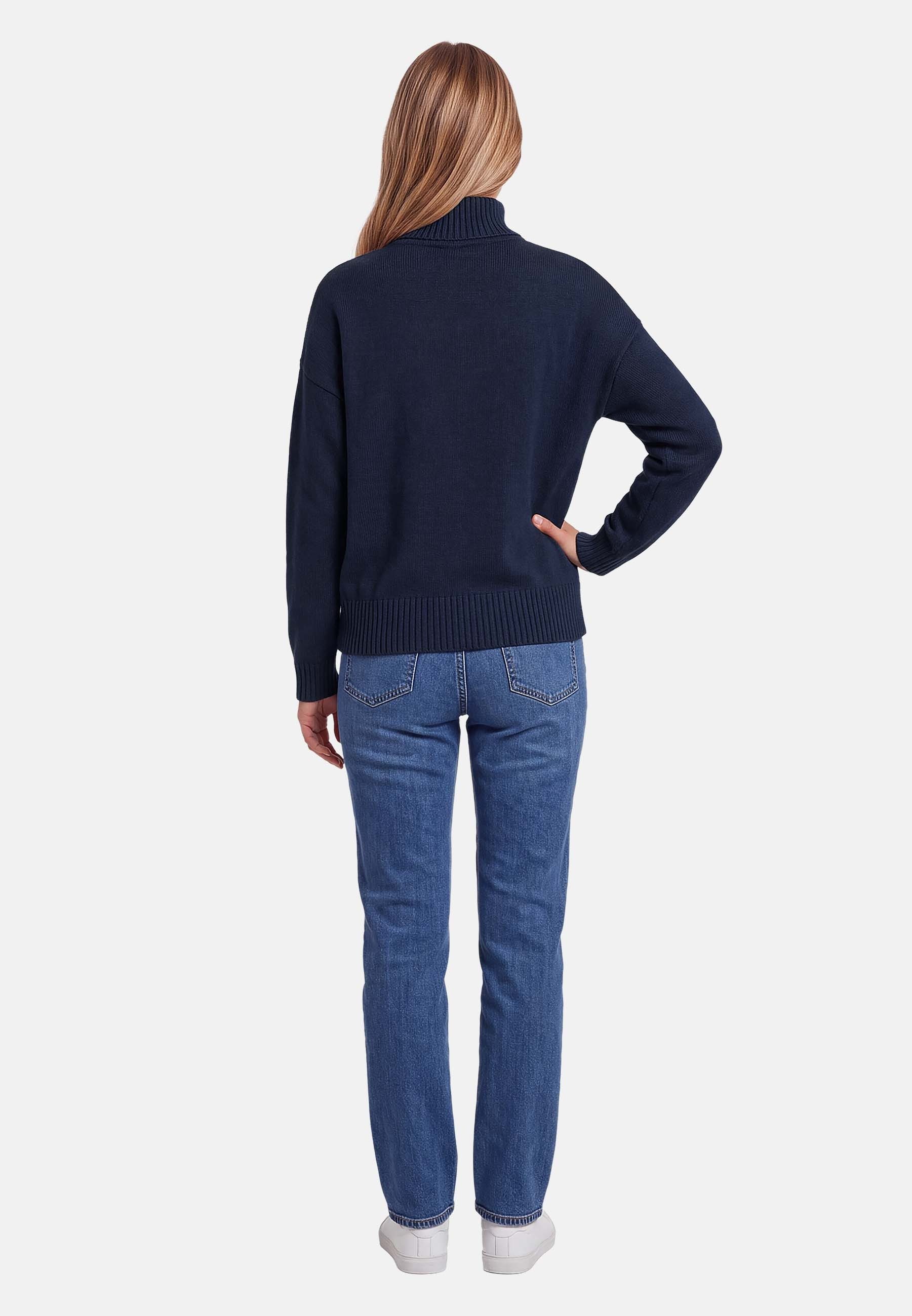 U.S. Polo Assn. Rundhalspullover aus reiner Baumwolle mit Stickereidetails Weicher Damenpullover mit schmalen Ärmeln und normaler Passform – Bild 4 von 5