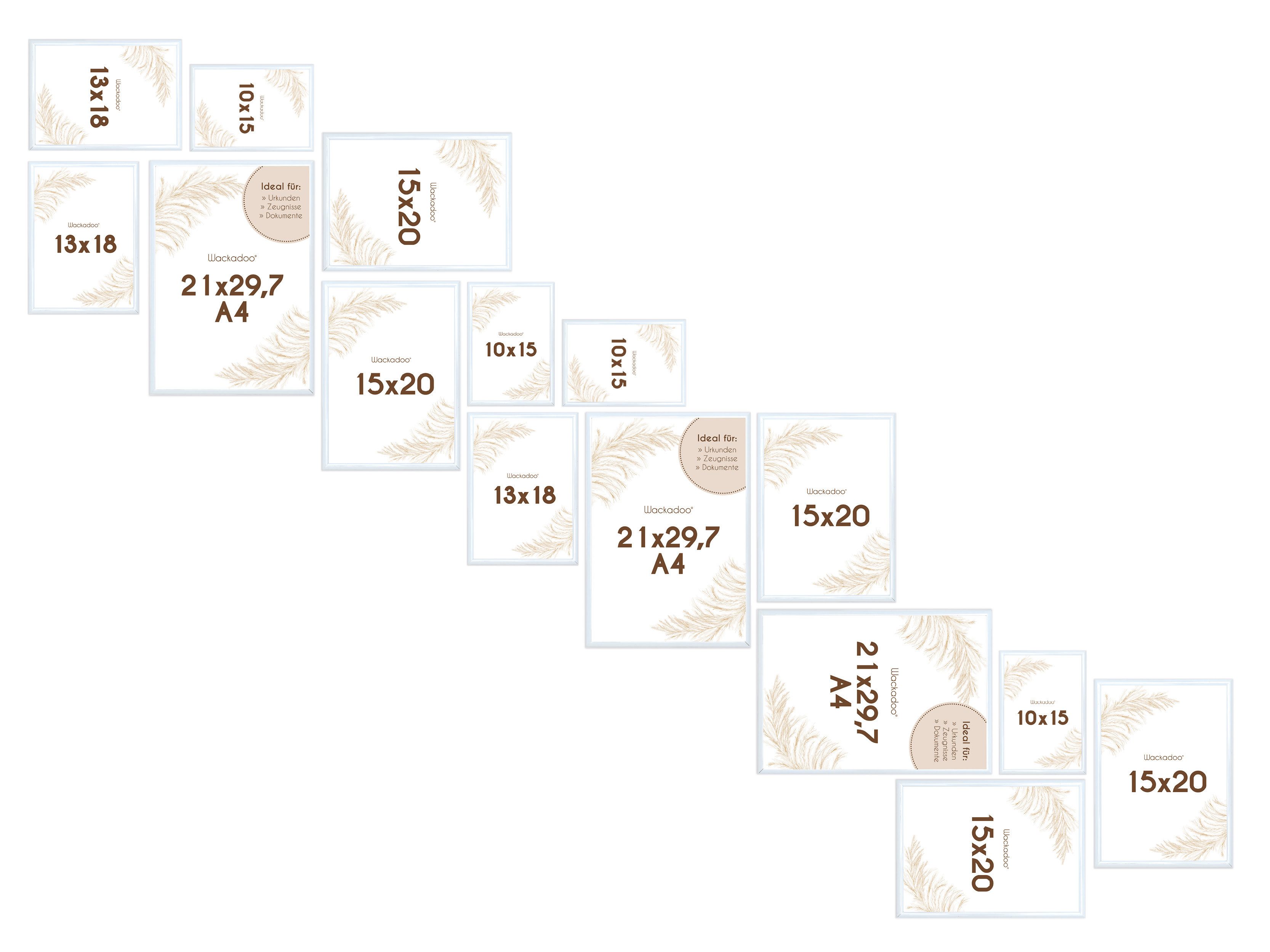 Wackadoo Living Bilderrahmen-Set Bilder Collage Set mit Glas für Einzelbild günstig online kaufen