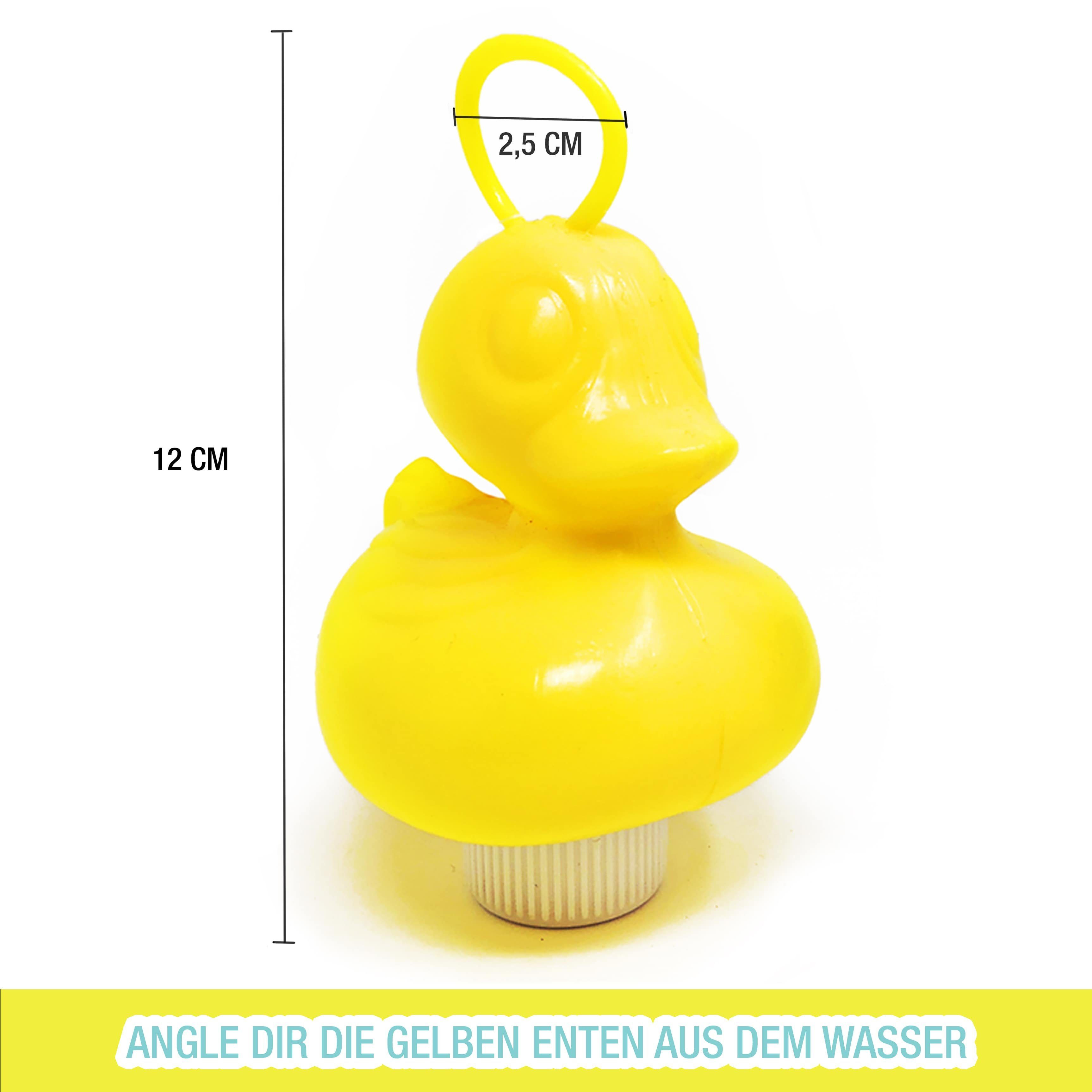 AMLI Spielzeug-Gartenset 16x Enten Gelb für Entenangeln mit Öse, Badeenten günstig online kaufen