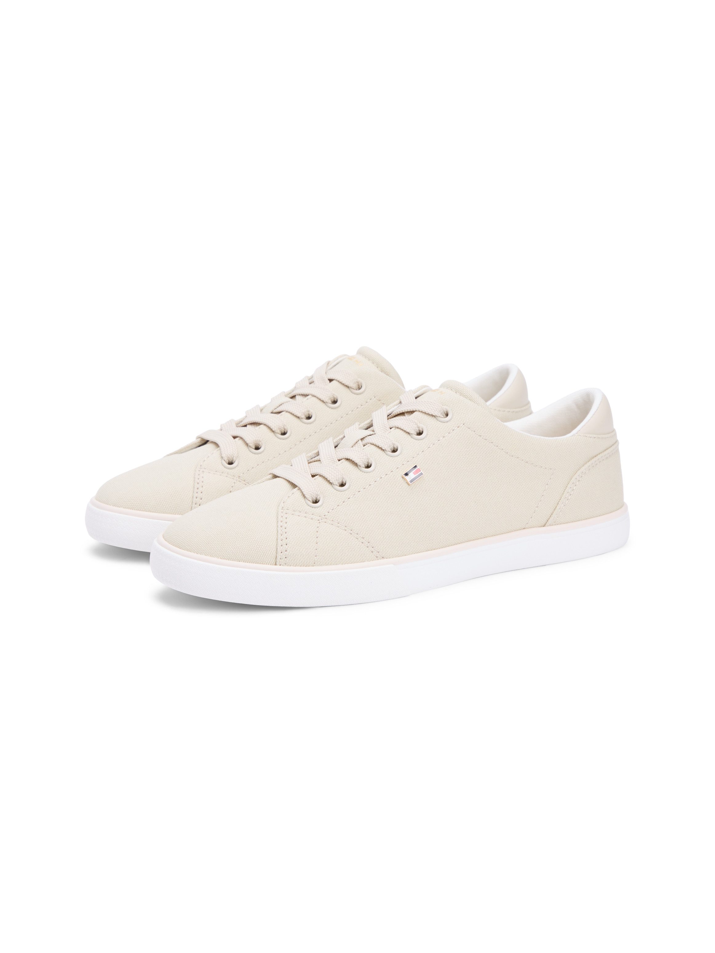 Tommy Hilfiger TH LOW PROFILE VULC CANVAS Plateausneaker Halbschuh, Schnürer, Freizeitschuh mit gepolstertem Schaftrand