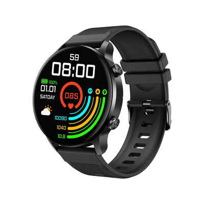 RIVERSONG Motive 5C Smart Watch Schwarz 3,27 cm Android Smartwatch, Smart Wearables, Motive 5C, rund, Smartwatch, 3,27