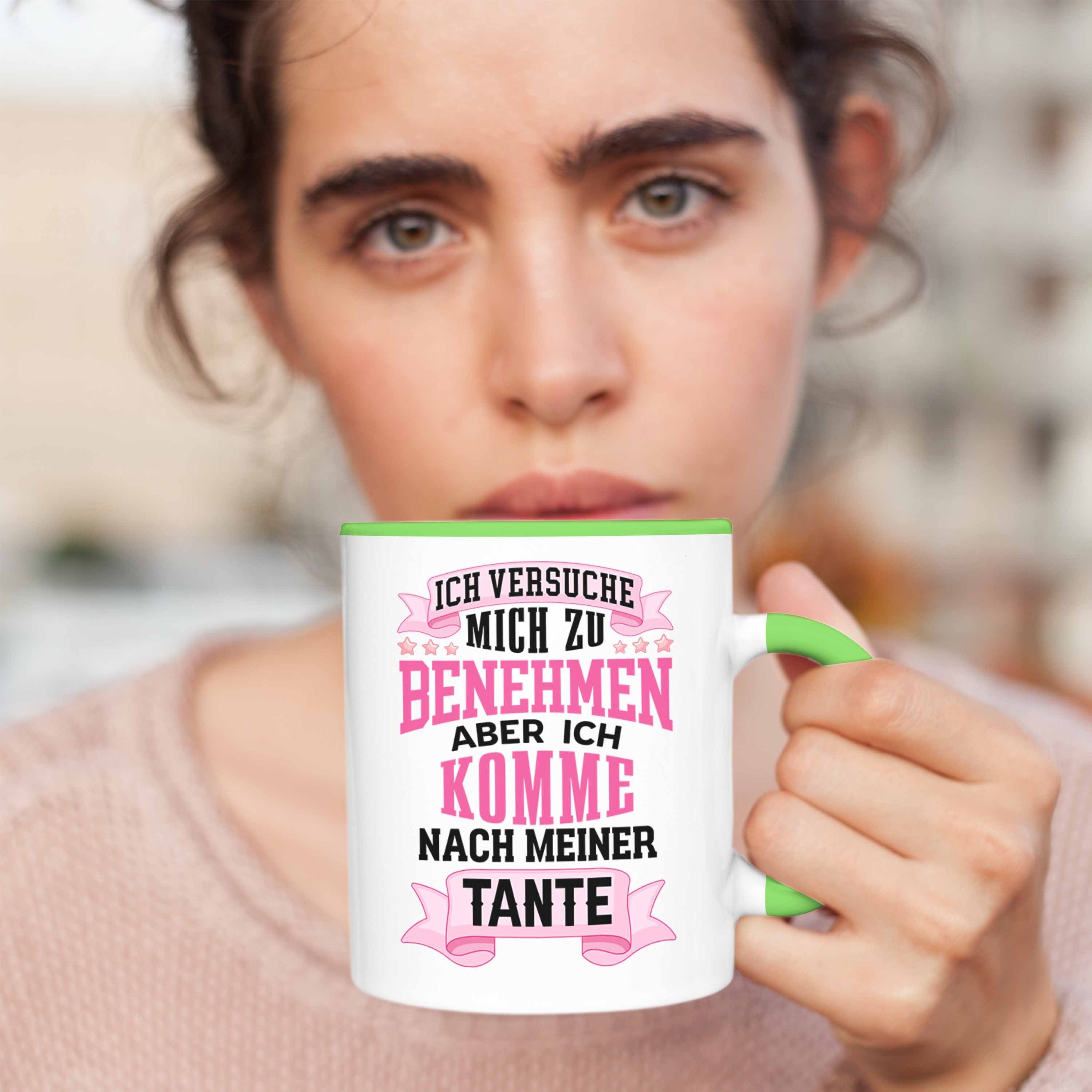 Tasse Trendation Tasse Geschenkidee Tante von Geschenk Neffin Lustige Grün - für Trendation