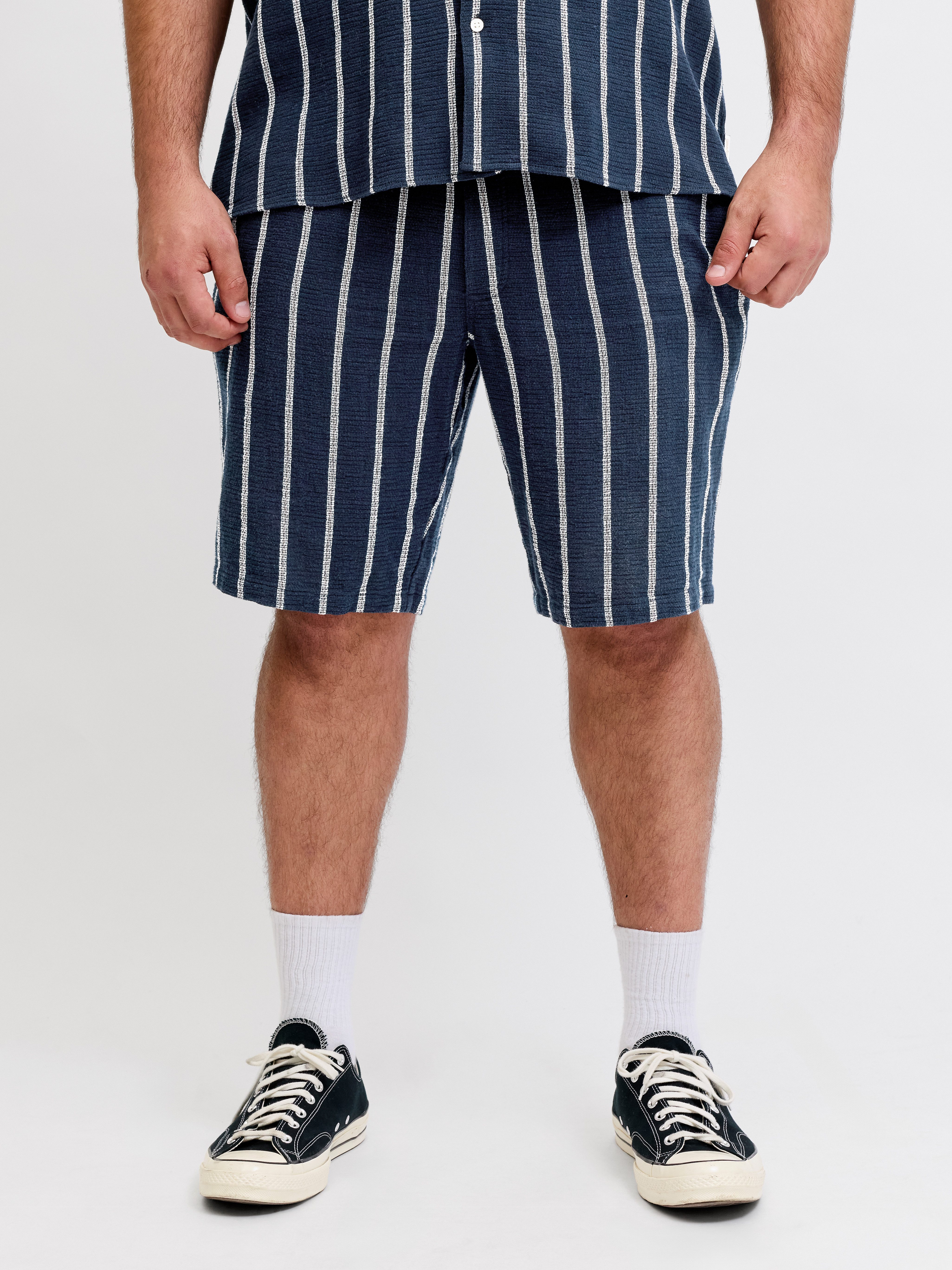 Jack & Jones PlusSize Sweatshorts JPSTJAIDEN COBA STRIPE JOG SHORT SN PLS