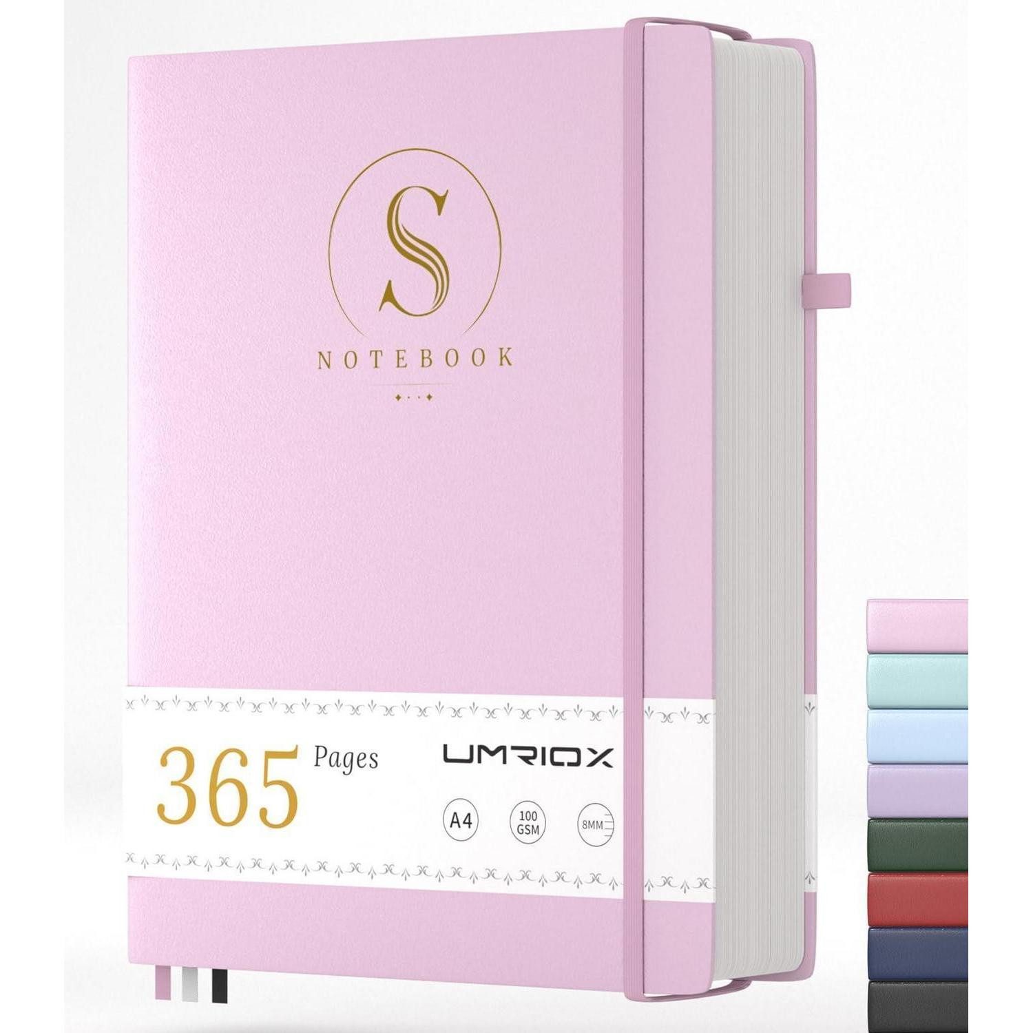LuxusKollektion Notizbuch Notizbuch A4 Liniert Hardcover Rosa