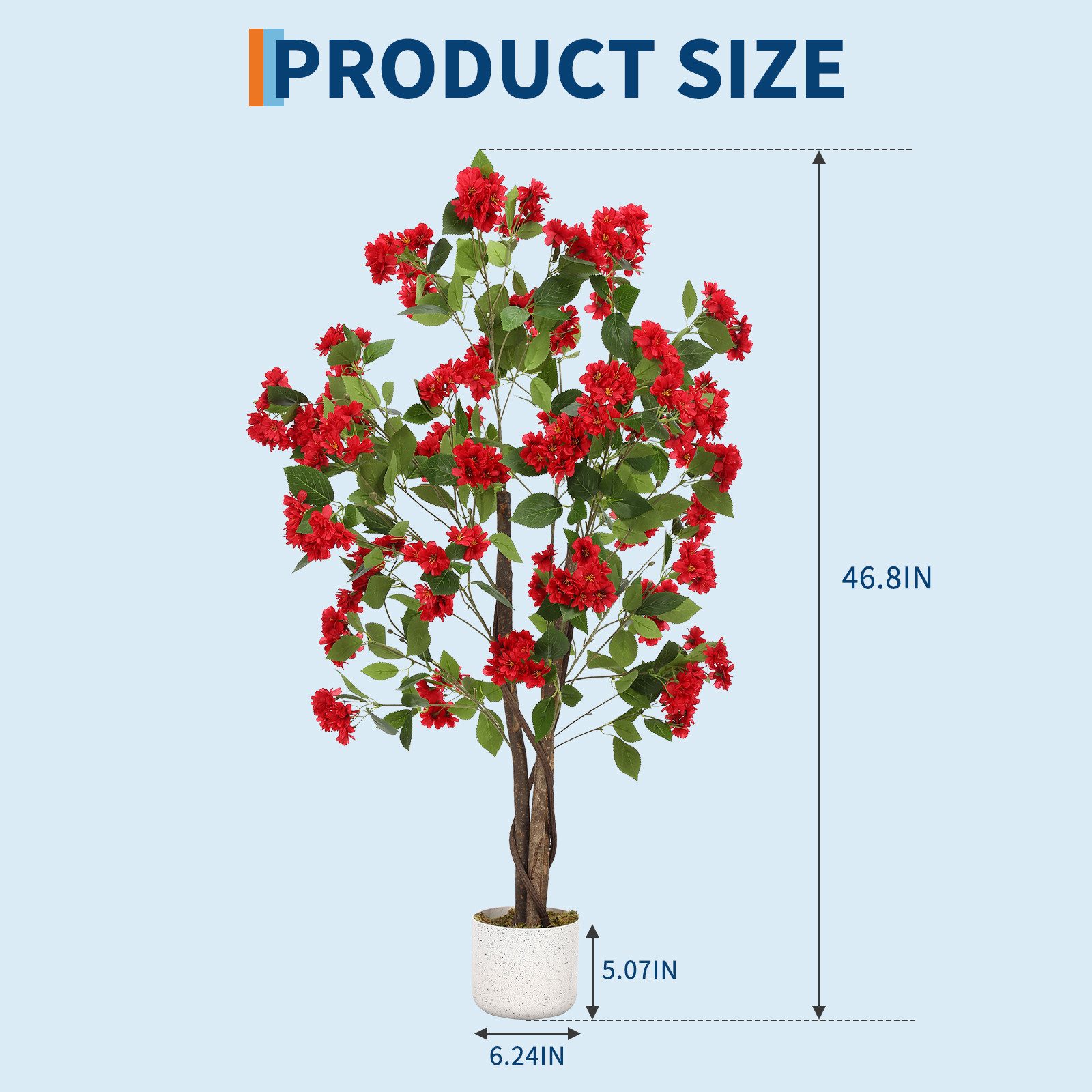 Kunstpflanze Künstlicher Duftblatt-Baum im Topf, GarveeMore, Höhe 120 cm, 1 günstig online kaufen