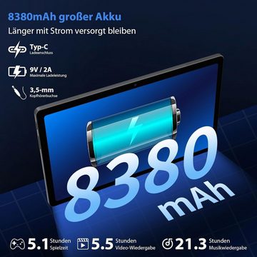 blackview Tablet (10,36", 256 GB, Android 12, 2,4G+5G, Tablet (1TB TF),5G, 2K FHD+IPS,16MP Dual-Kamera,8380mAh Akku Octa-Core)