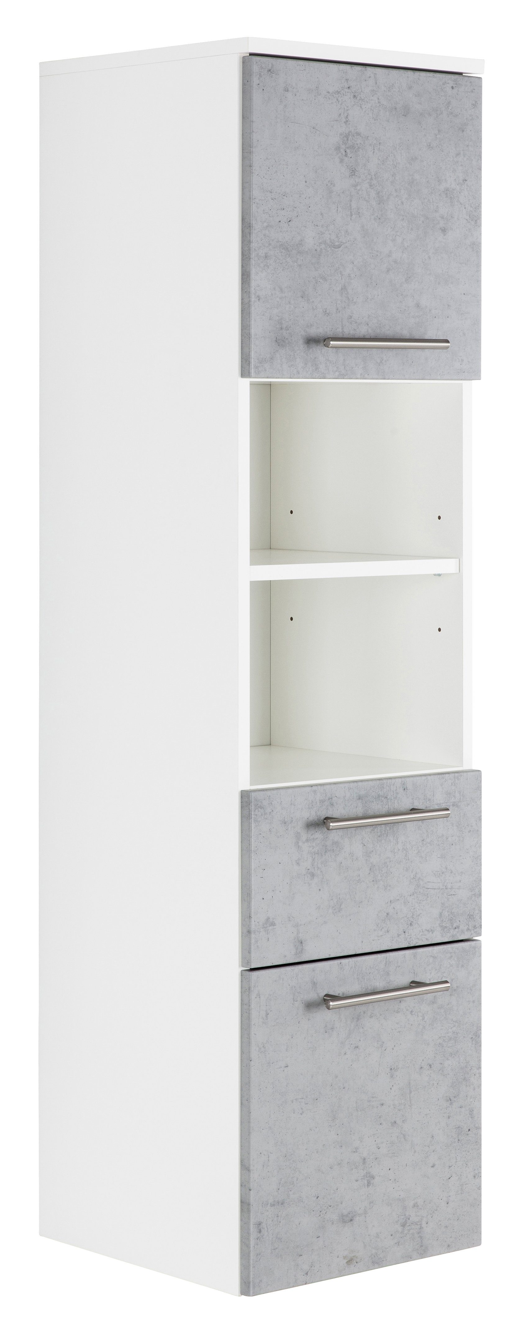 Posseik Hochschrank »VIVA 135cm mit Tür beton Weiß-Beton« online kaufen |  OTTO