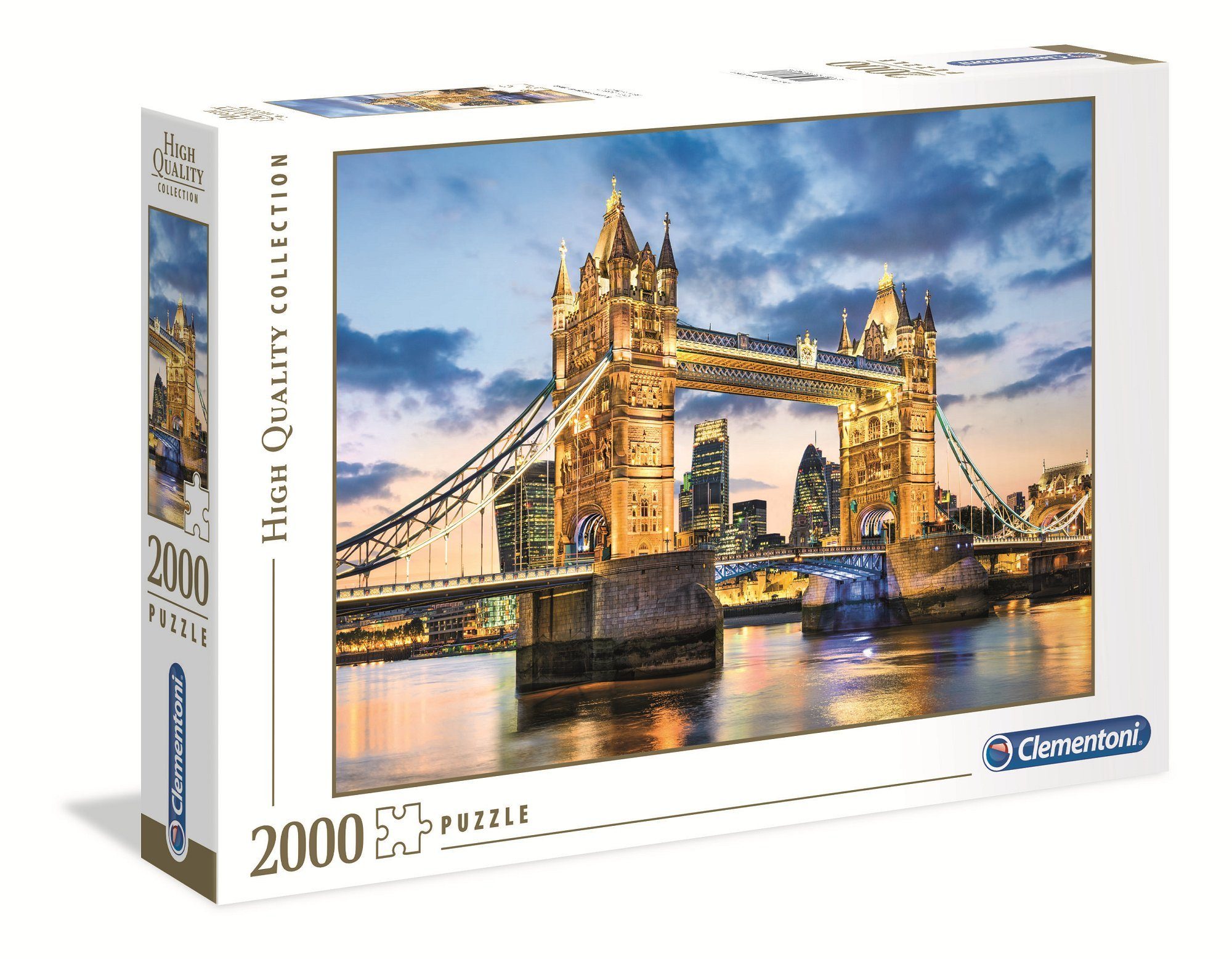 Clementoni® Puzzle Tower Bridge in der Dämmerung 2000 Teile Puzzle, Puzzleteile