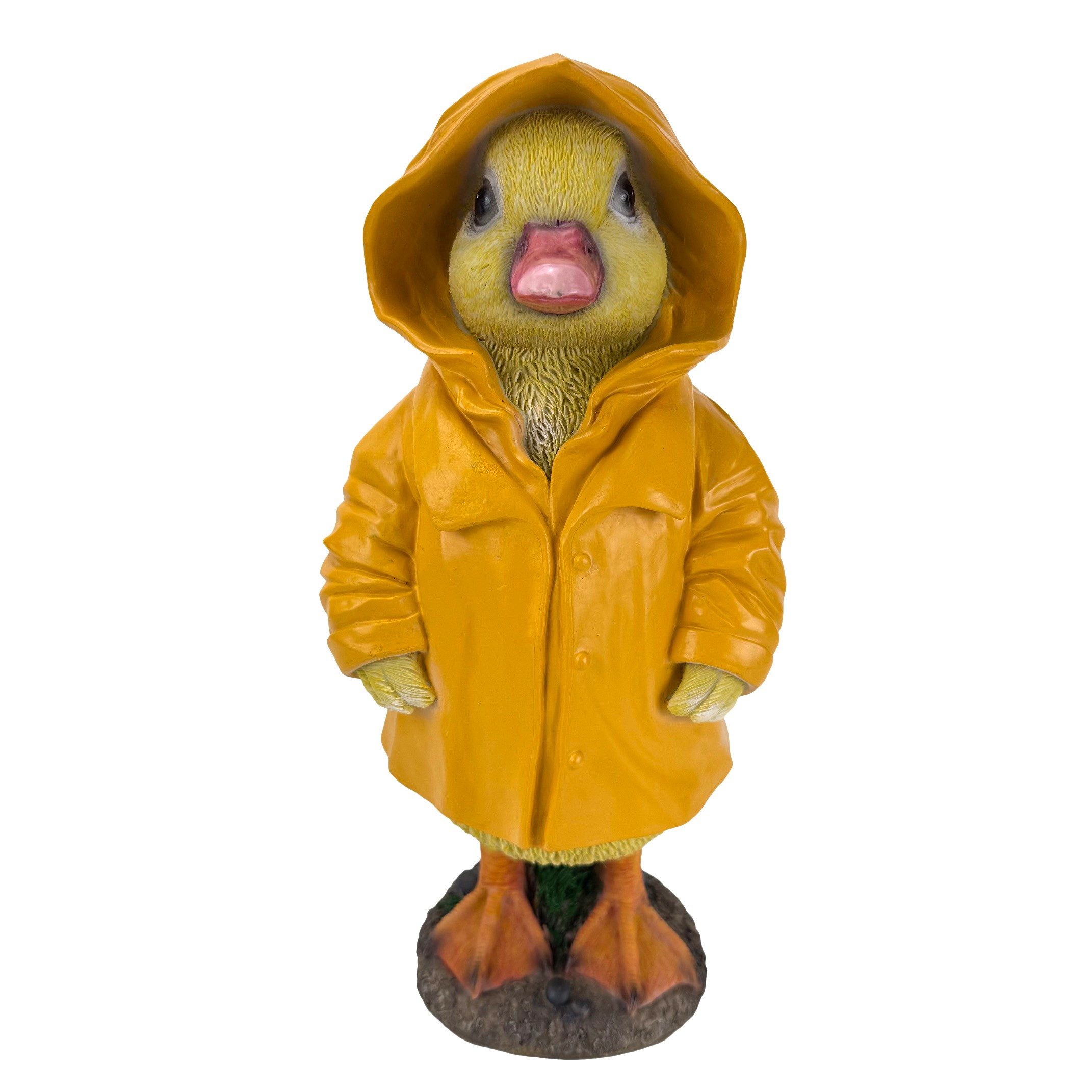 Online-Fuchs Gartenfigur für außen - süße Ente im Regenmantel - Teichdekora günstig online kaufen